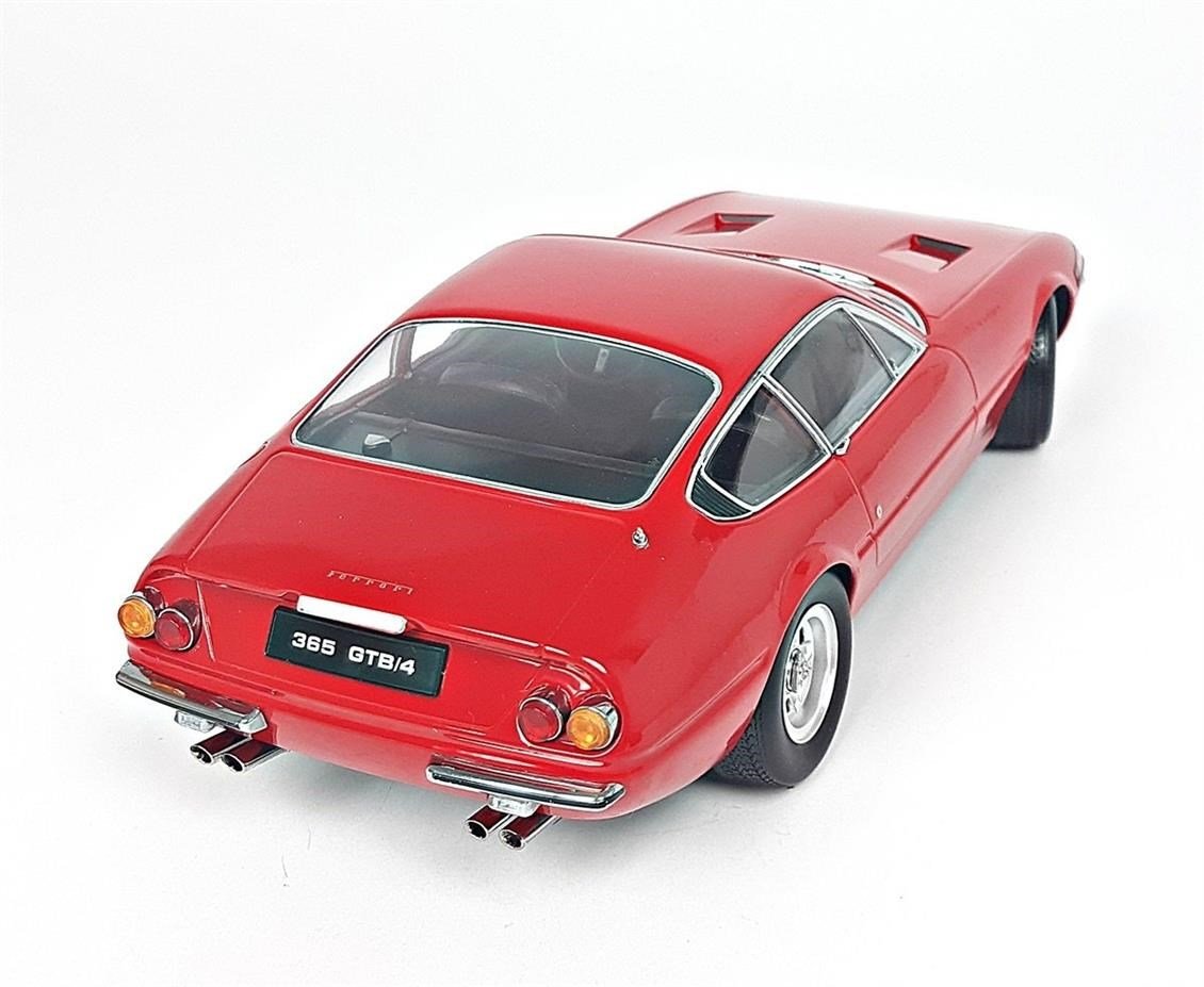 KKscale 180591 1/18 Ölçek, 1971 Ferrari 365 GTB Daytona Series 2, Kırmızı, Sergilemeye Hazır Metal Araba Modeli