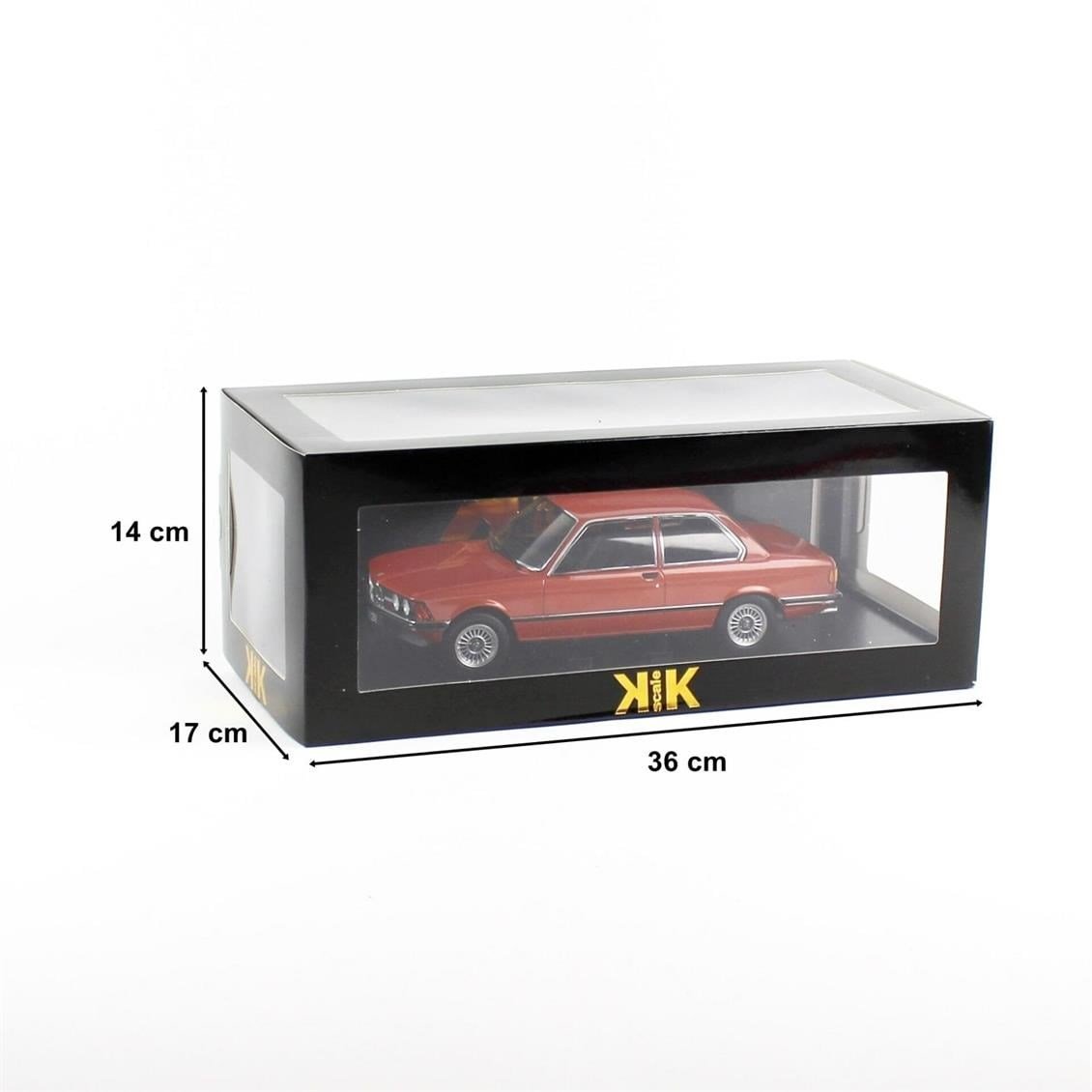 KKscale 180651 1/18 Ölçek, 1975 Bmw 323i E21, Kırmızı, Sergilemeye Hazır Metal Araba Modeli