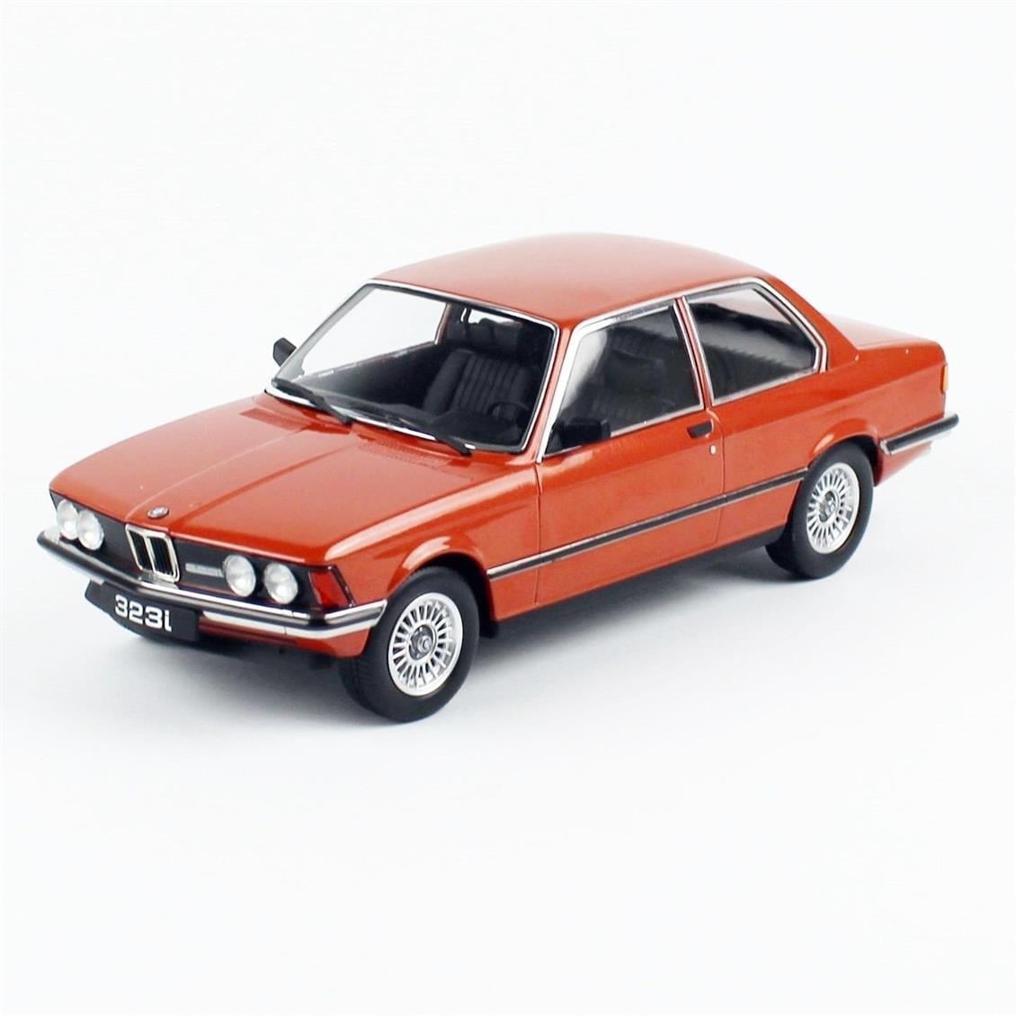 KKscale 180651 1/18 Ölçek, 1975 Bmw 323i E21, Kırmızı, Sergilemeye Hazır Metal Araba Modeli