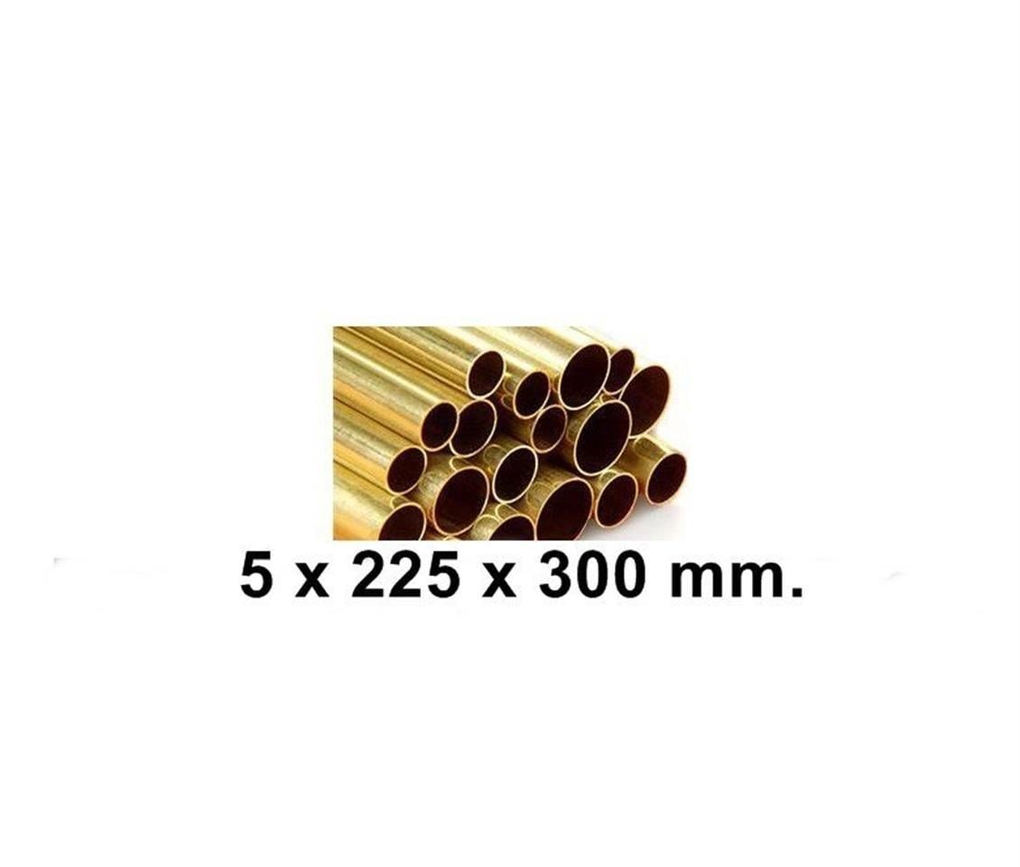 K&S 9838 Thın Wall Brass Tubes-5Mm Odx.225Mm Wallx300M