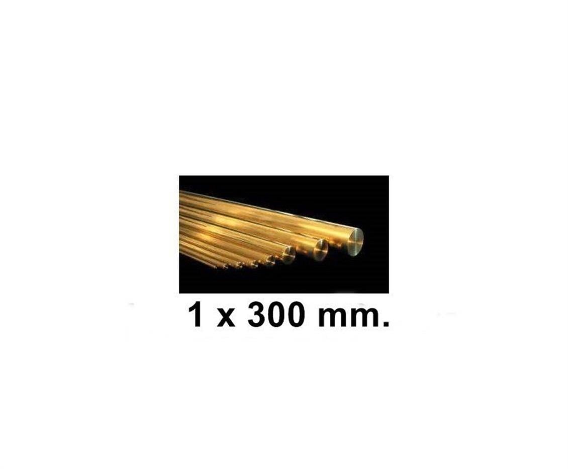 K&S 9861 Round Brass Rods-1Mm Diameterx300Mm-5Pcs