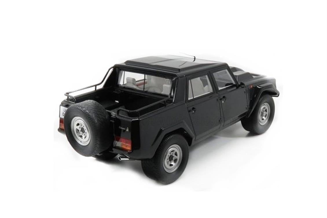 Kyosho 18508 1/18 Ölçek, Lamborghini lM002 (Resin samurai Seri), Siyah, Sergilemeye Hazır Metal Araba Modeli