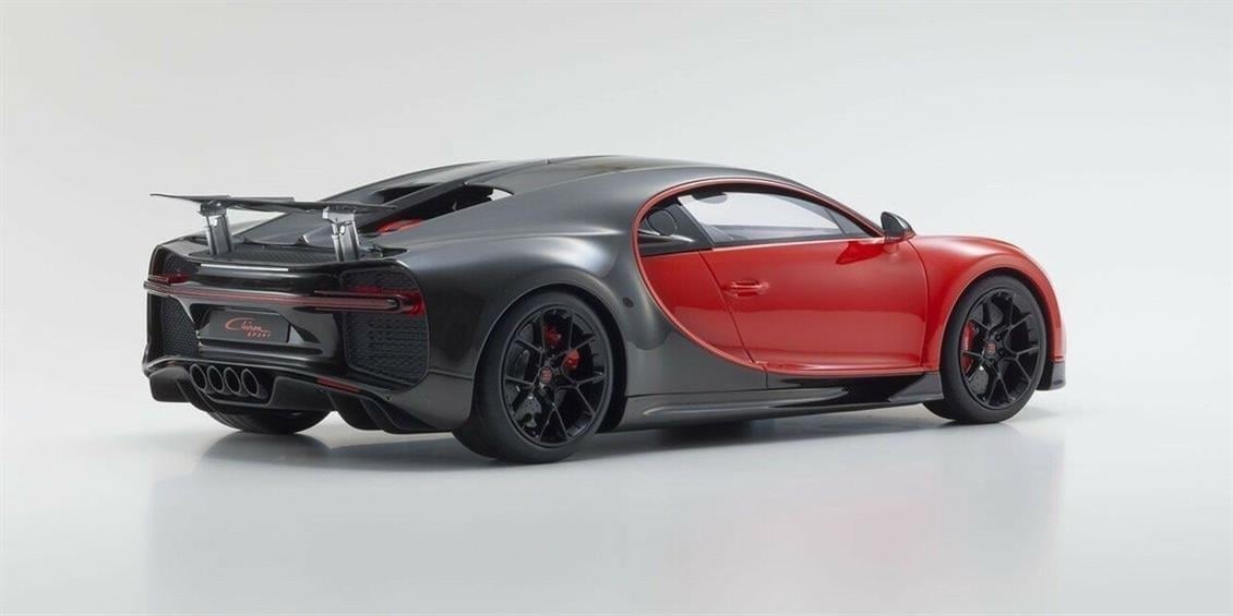 Kyosho 8667 1/12 Ölçek, 2019 Bugatti Chiron Sport (Resin Seri), Kırmızı, Sergilemeye Hazır Metal Araba Modeli