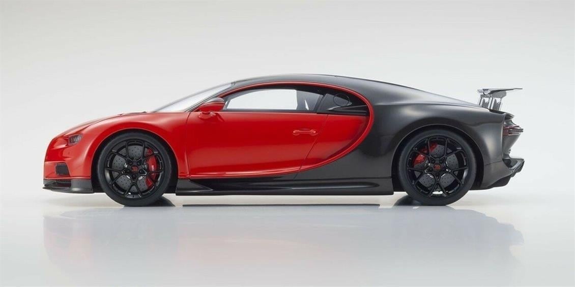 Kyosho 8667 1/12 Ölçek, 2019 Bugatti Chiron Sport (Resin Seri), Kırmızı, Sergilemeye Hazır Metal Araba Modeli