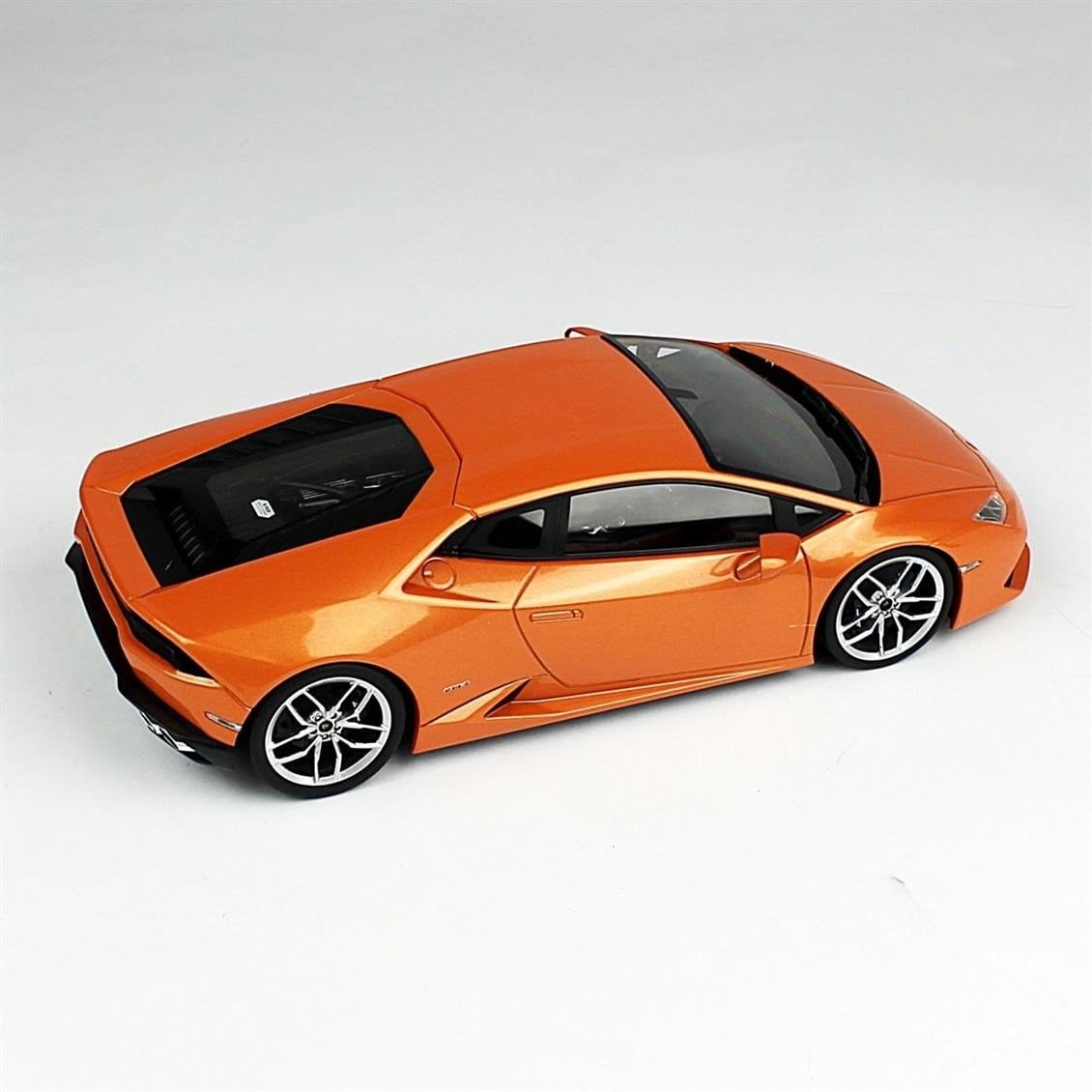 Kyosho 9511 1/18 Ölçek, 2015 Lamborghini Huracan LP610-4 (diecast ousia seri), Orange, Sergilemeye Hazır Metal Araba Modeli