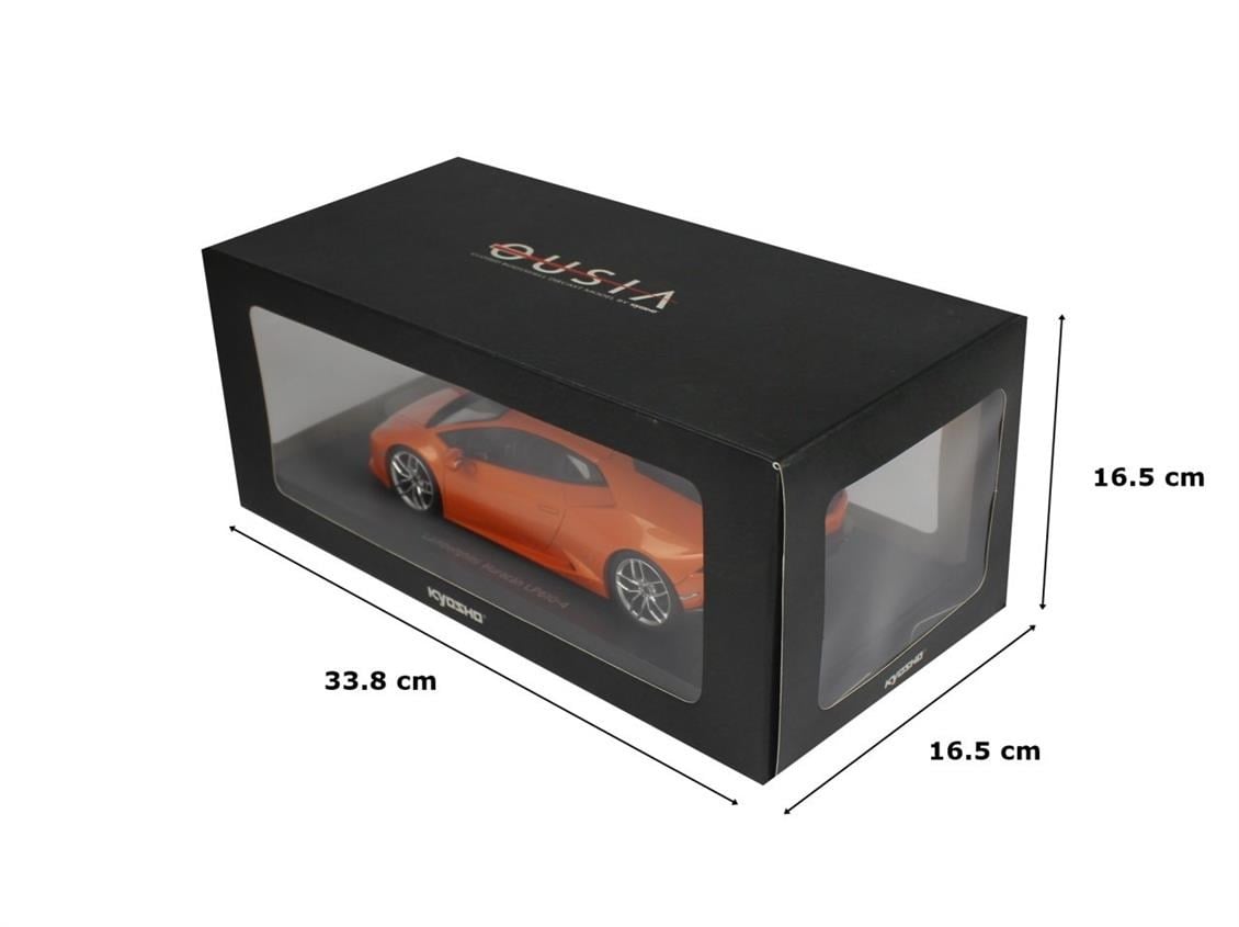 Kyosho 9511 1/18 Ölçek, 2015 Lamborghini Huracan LP610-4 (diecast ousia seri), Orange, Sergilemeye Hazır Metal Araba Modeli