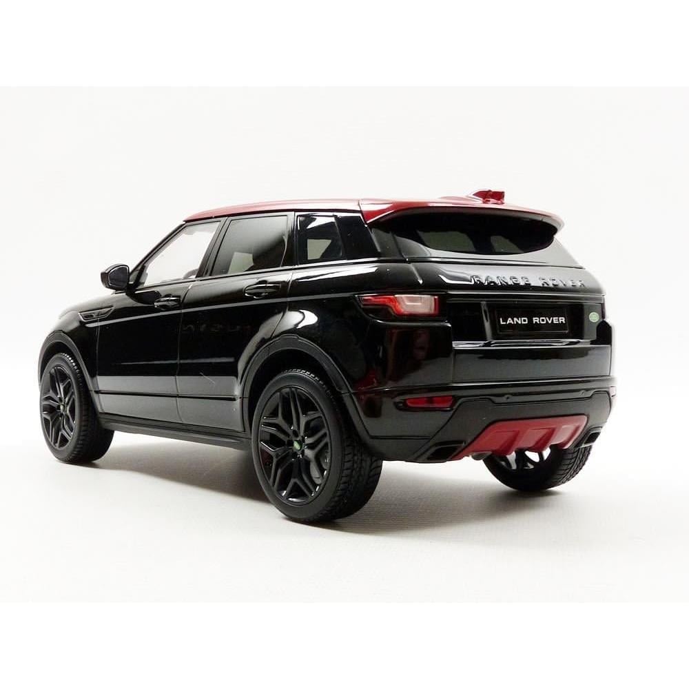Kyosho 9549 1/18 Ölçek, Range Rover Evoque (Diecast Ousia Sealed Body Seri), Siyah-Kırmızı, Sergilemeye Hazır Metal Araba Model