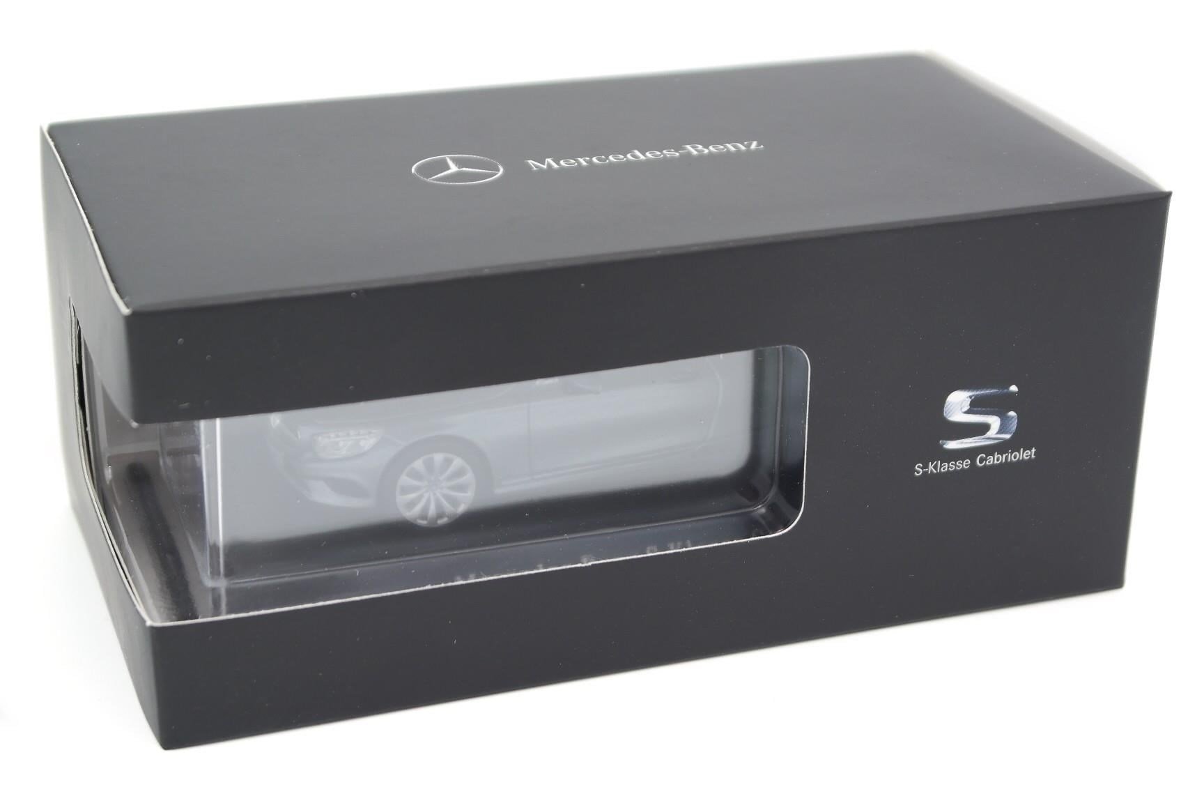 Kyosho B66960352 1/43 Ölçek, Mercedes Benz S Class (A217) Spider 2015, Selenite Grey Metallic, Sergilemeye Hazır Metal Araba Mo