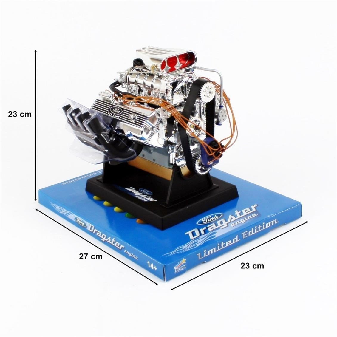 Liberty Classics 84029 1/6 Ölçek, Top Fuel 427 Ford Cid SOHC Dragster Motoru, Plastik Motor Maketi