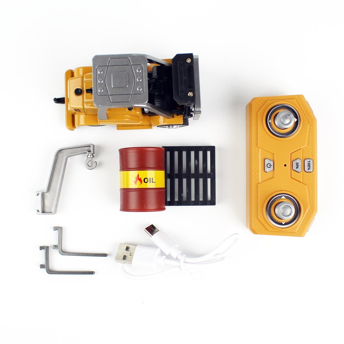 M651 1/64 Ölçek, Forklift, Bluetooth Uzaktan Kumandalı Metal İş Makinası