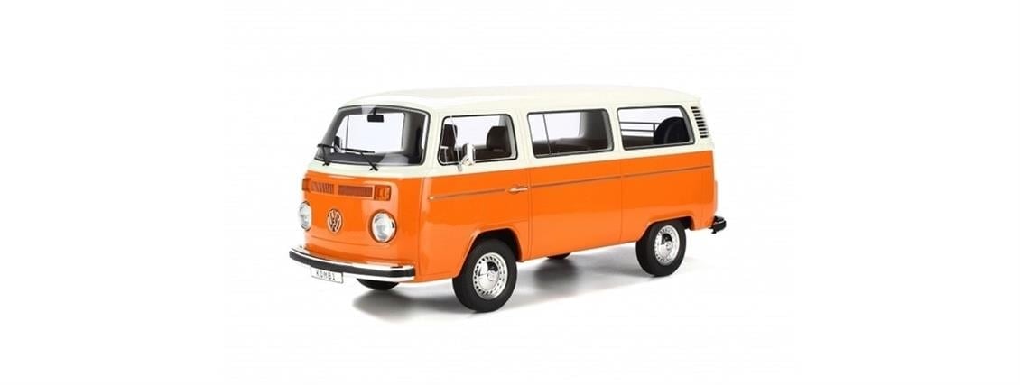 Maisto 19123 1/64 Ölçek, Volkswagen T2 Type 2 Bus, Orange-Beyaz, Sergilemeye Hazır Metal Minibüs Modeli