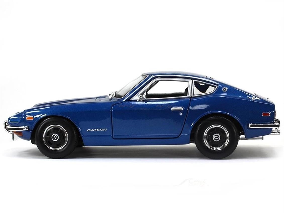 Maisto 31170 1/18 Ölçek, 1971 Datsun 240Z, Mavi, Sergilemeye Hazır Metal Araba Modeli