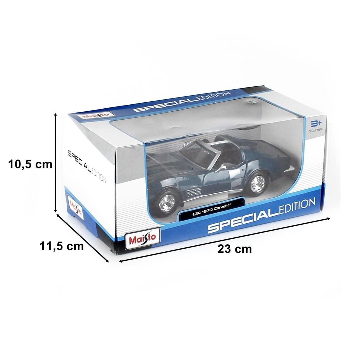 Maisto 31202 1/24 Ölçek, 1970 Chevrolet Corvette, Bakır, Sergilemeye Hazır Metal Araba Modeli
