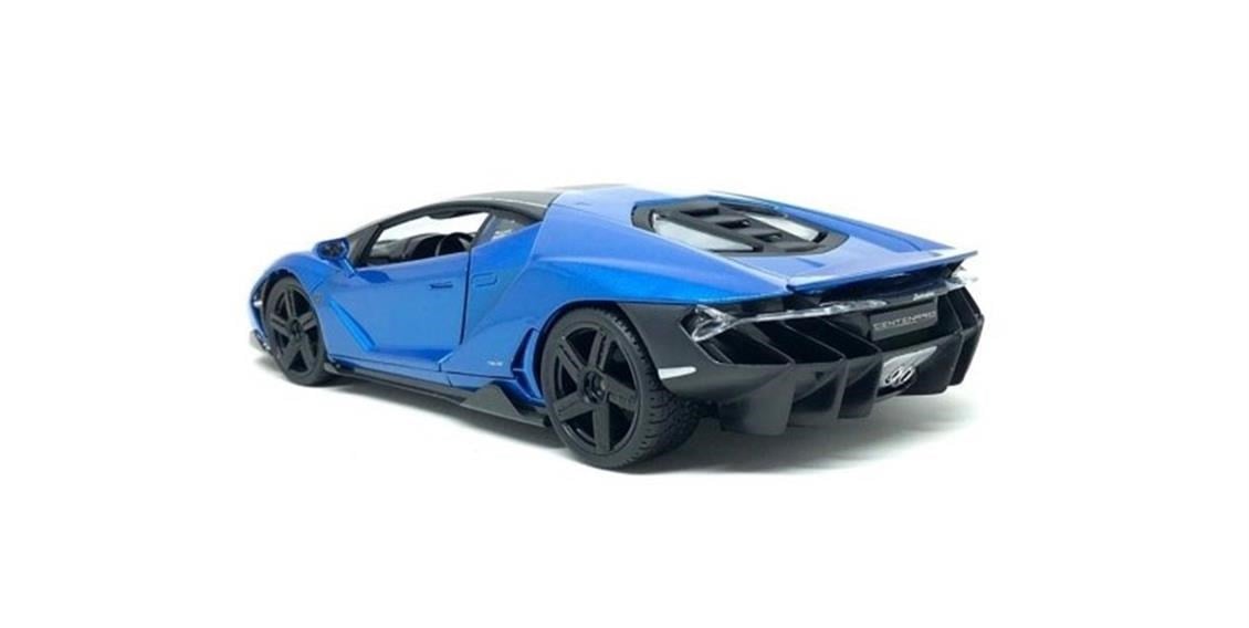 Maisto 31386 1/18 Ölçek, 2016 Lamborghini Centenario LP 770 4, Mavi-Siyah, Sergilemeye Hazır Metal Araba Modeli