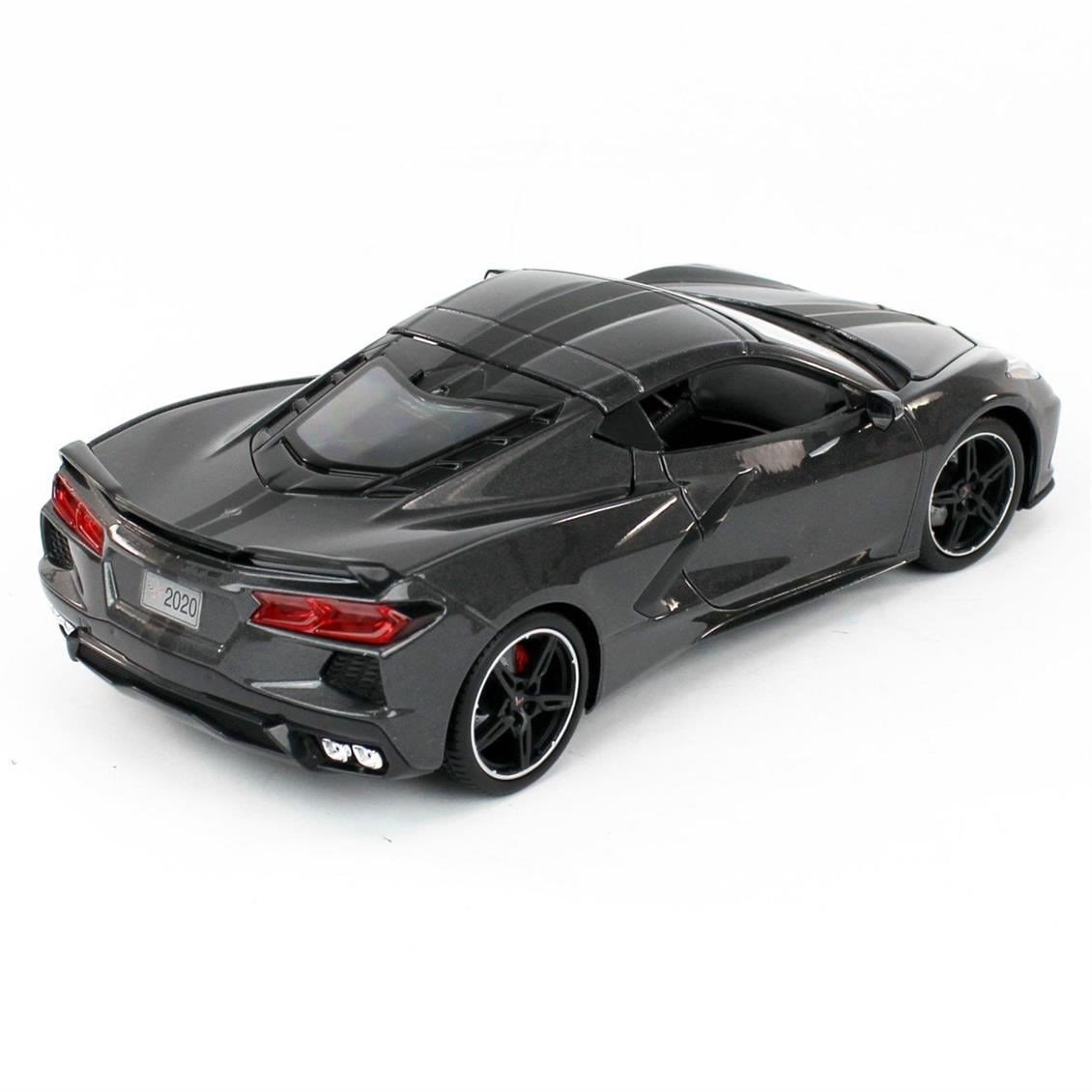 Maisto 31447 1/18 Ölçek, 2020 Chevrolet Corvette Stingray, Gri, Sergilemeye Hazır Metal Araba Modeli