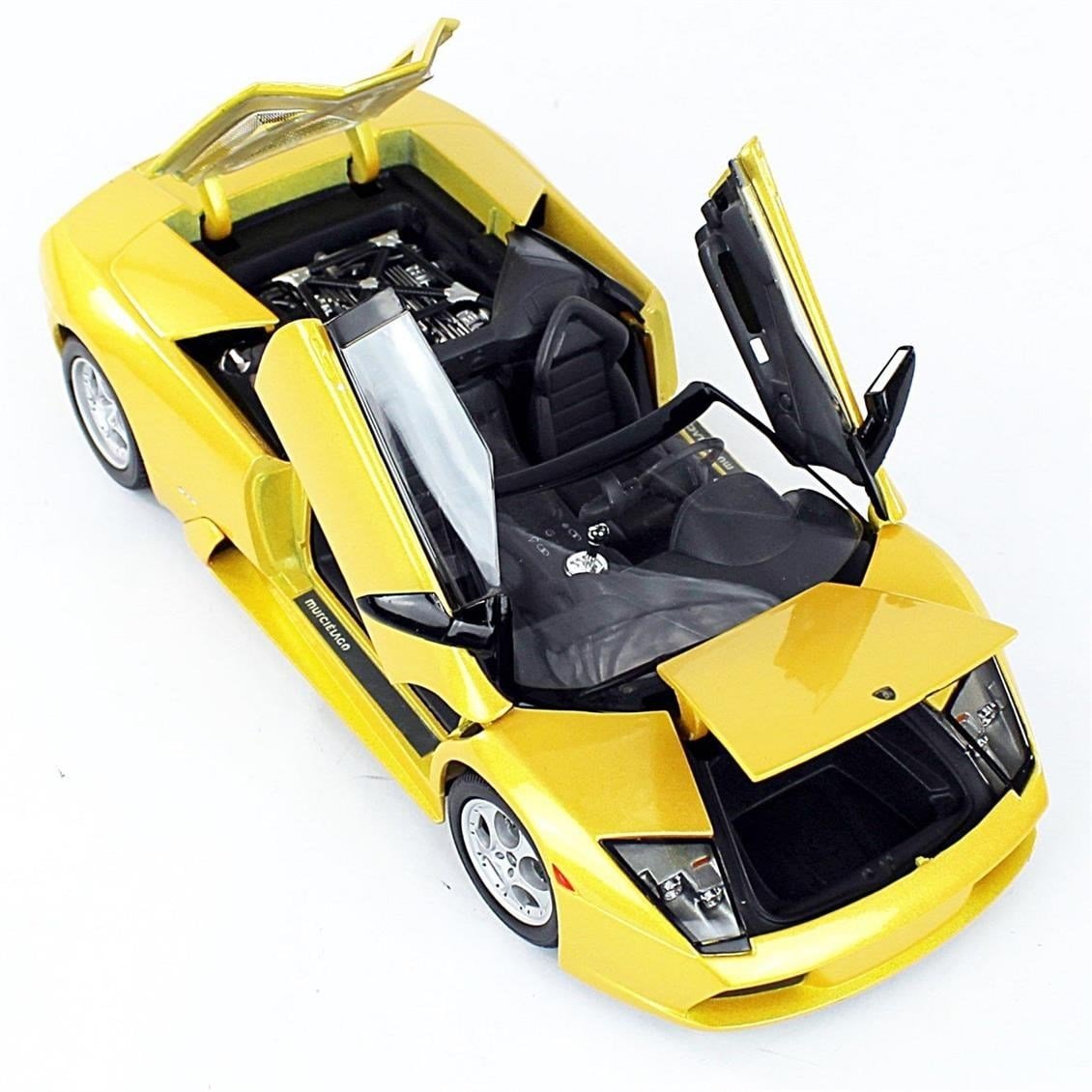 Maisto 31636 1/18 Ölçek, Lamborghini Murcielago Roadster,Metalik Sarı, Sergilemeye Hazır Metal Araba Modeli