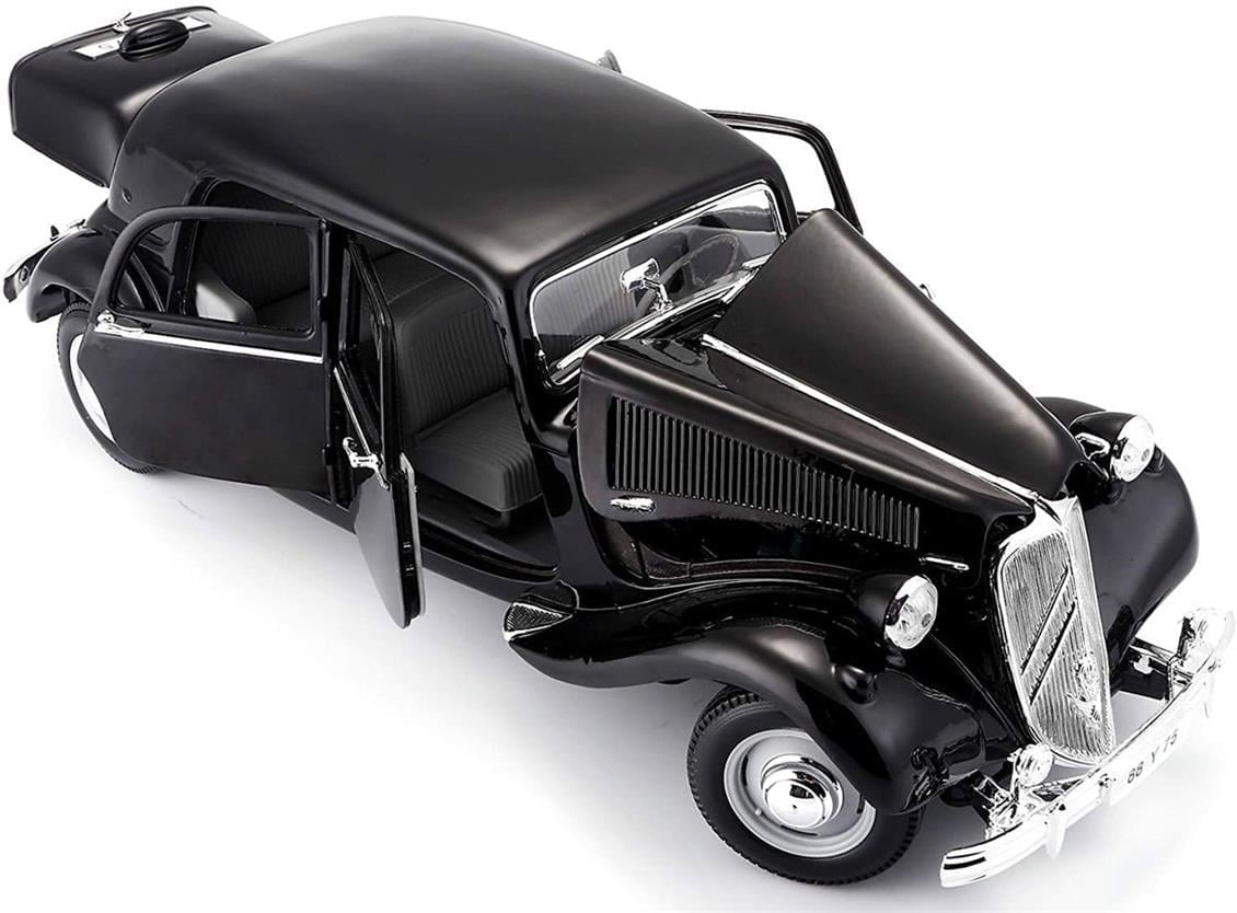 Maisto 31821 1/18 Ölçek, 1952 Citroen 15 CV 6 Cylinder, Siyah, Sergilemeye Hazır Metal Araba Modeli