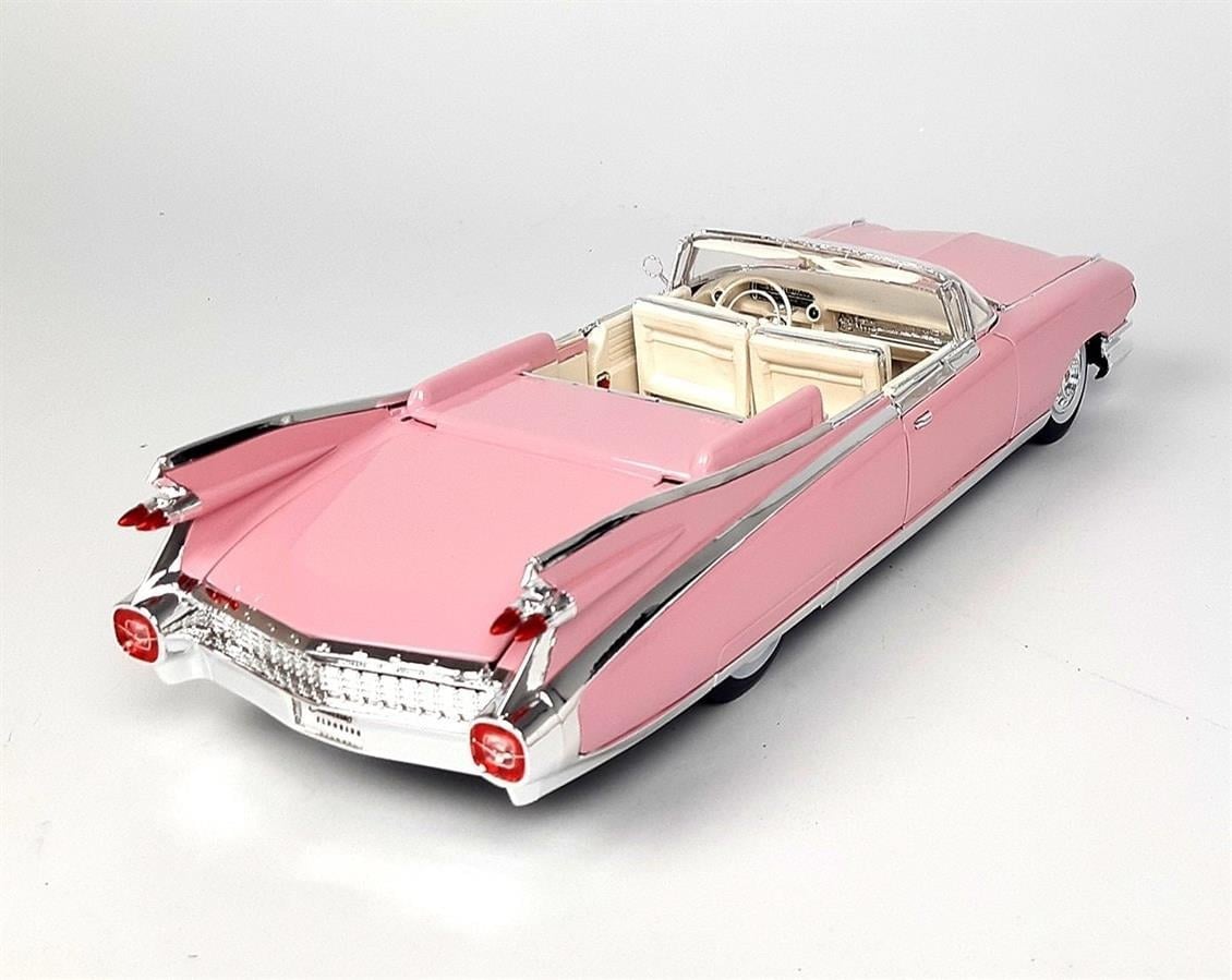 Maisto 36813 1/18 Ölçek, 1959 Cadillac Eldorado Biarritz, Pembe, Sergilemeye Hazır Metal Araba Modeli