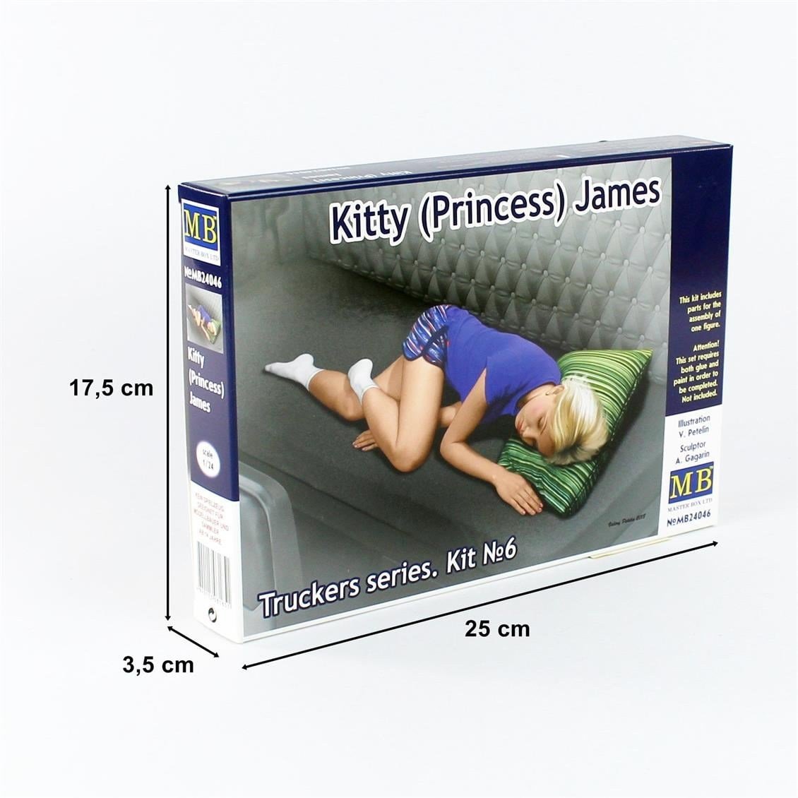 MasterBox 24046 1/24 Ölçek, Kamyon Sürücüsü Serisi, Kitty James, Plastik Figür Kiti