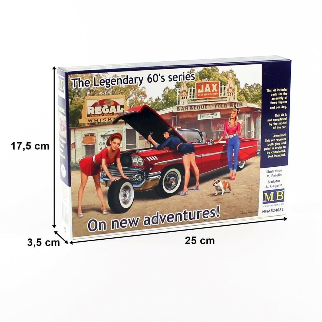 Masterbox 24082 1/24 Ölçek, Efsanevi 60 lar serisi, Yeni Macera, Plastik Figür Kiti