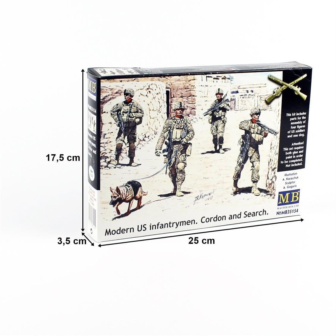 MasterBox 35154 1/35 Ölçek, Güncel Savaşlar Serisi, Amerikan Piyade, Plastik Figür Kiti