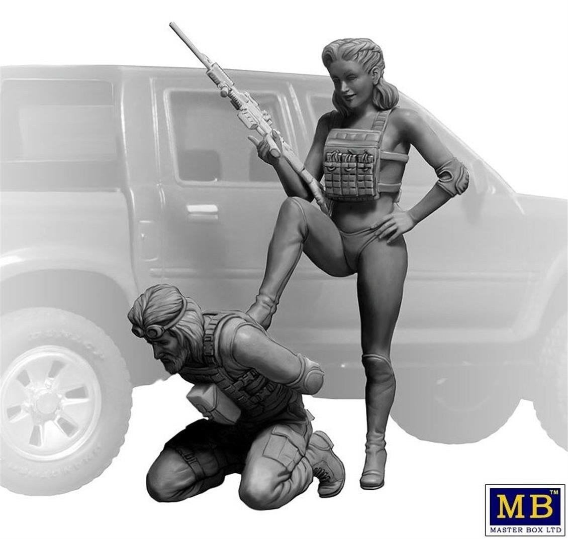 MasterBox 35199 1/35 Ölçek, Çöl Savaşları Serisi, Amazonlar, Plastik Figür Kiti
