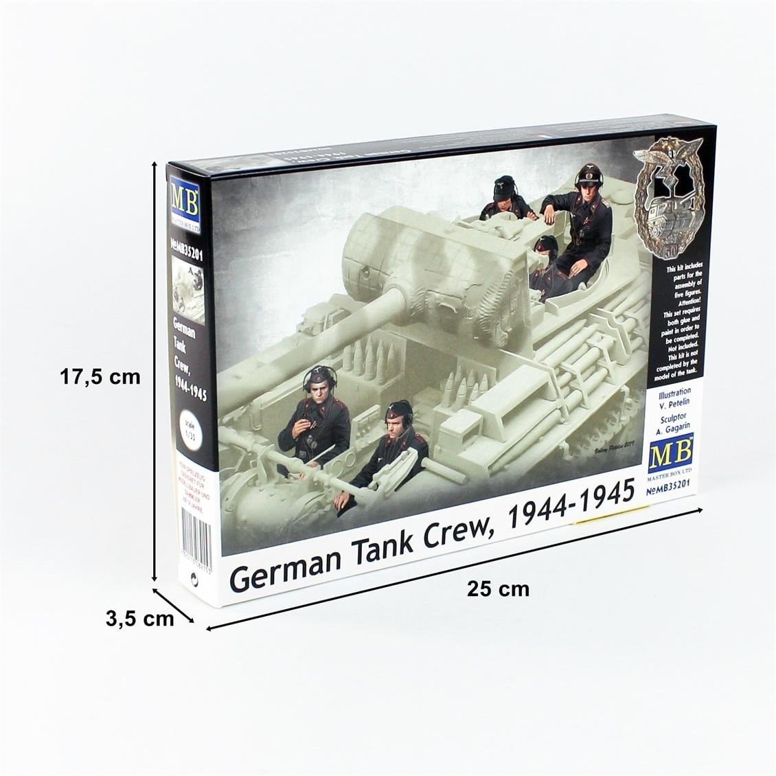 MasterBox 35201 1/35 Ölçek, WW II Serisi, 1944-1945 Alman Tankçılar, Plastik Figür Kiti