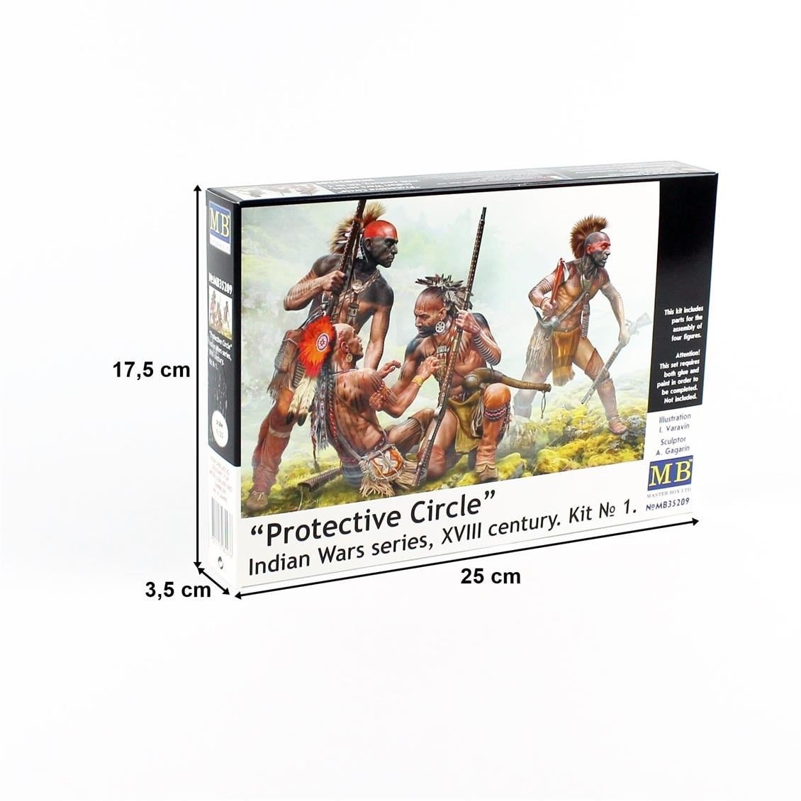 MasterBox 35209 1/35 Ölçek, Hint Savaşı Serisi, Koruyucu, Plastik Figür Kiti