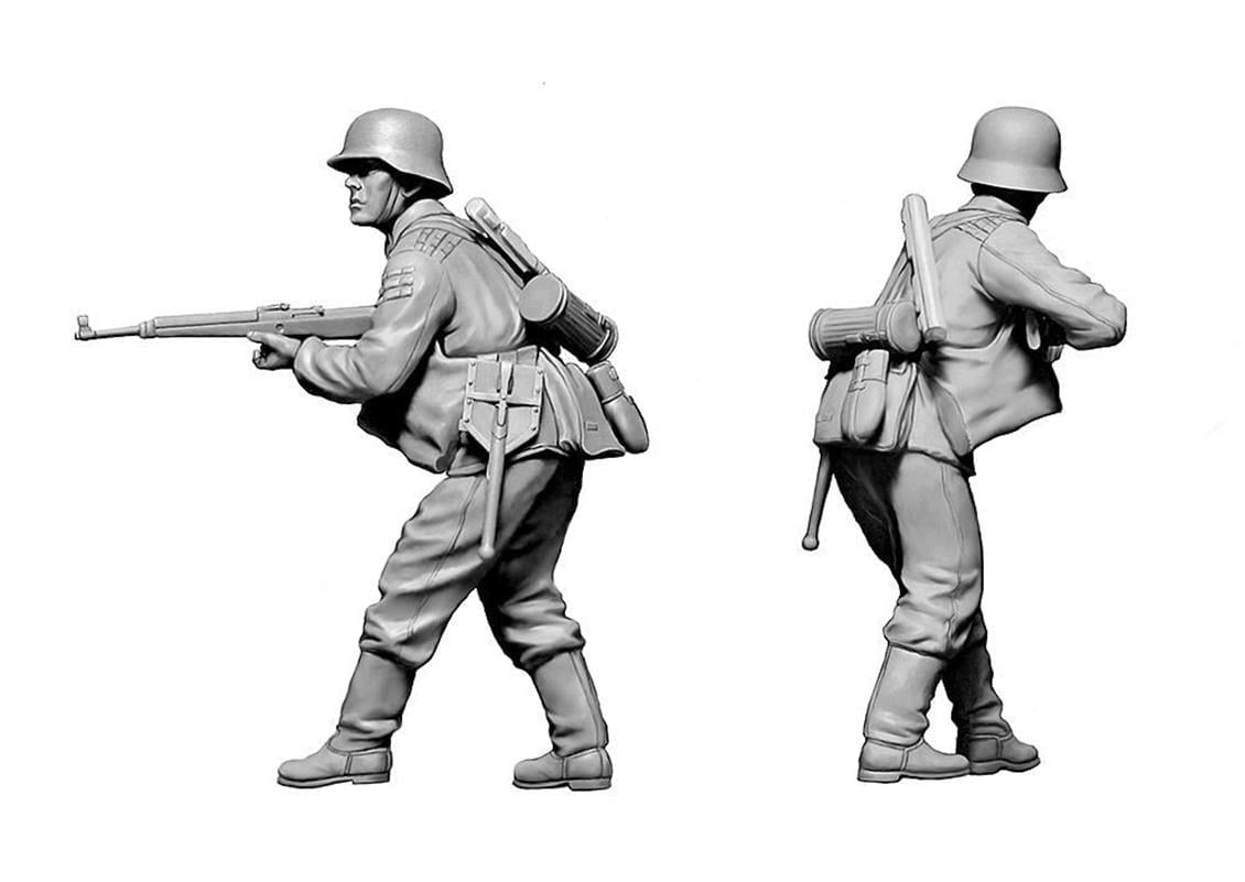 MasterBox 35218 1/35 Ölçek, WW II Serisi, 1944-1945 Alman Askerleri, Plastik Figür Kiti