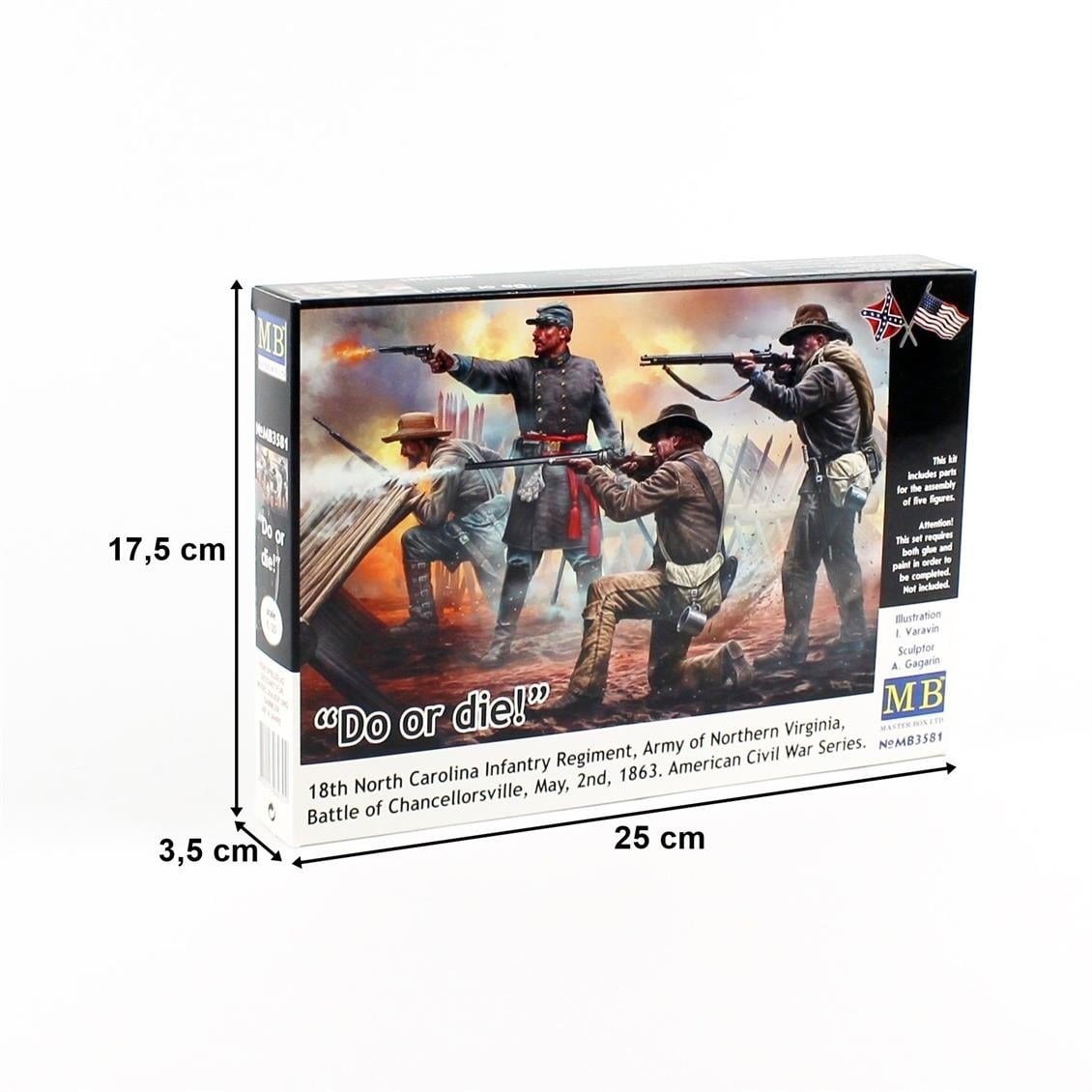 Masterbox 3581 1/35 Ölçek, Tarihi Minyatürler Serisi, Amerikan Sivil Savaşı, Plastik Figür Kiti