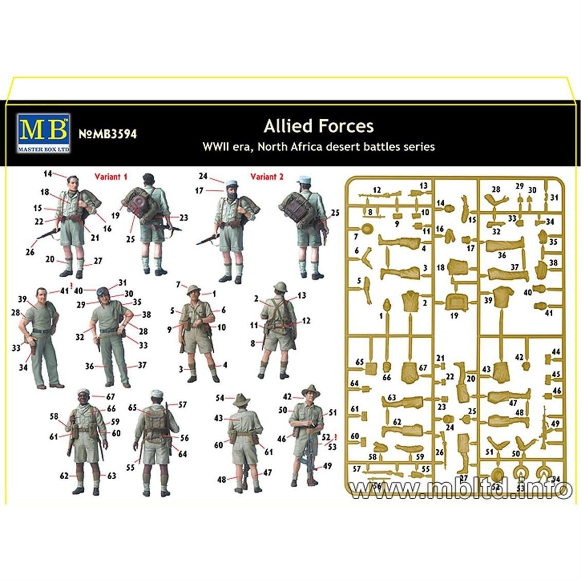 Masterbox 3594 1/35 Ölçek, Allied Forces, Ww II Era, North Africa,
