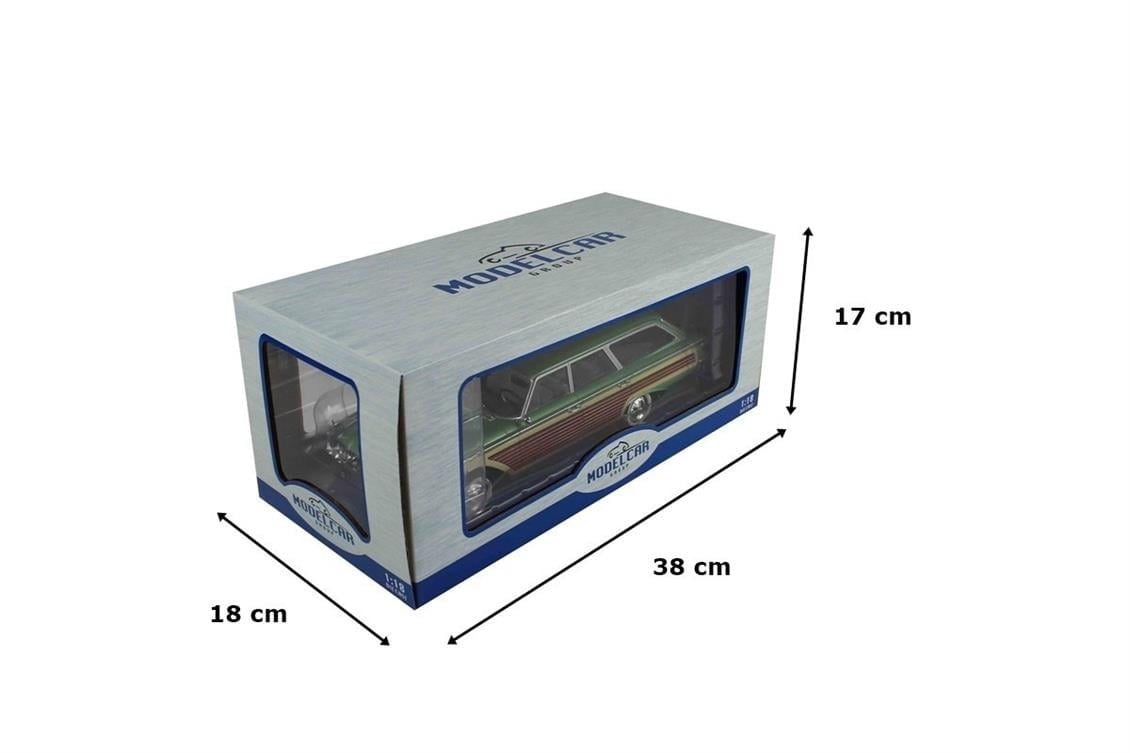 MCG 18047 1/18 Ölçek, 1960 Ford Country Squire, Yeşil, Sergilemeye Hazır Metal Araba Modeli
