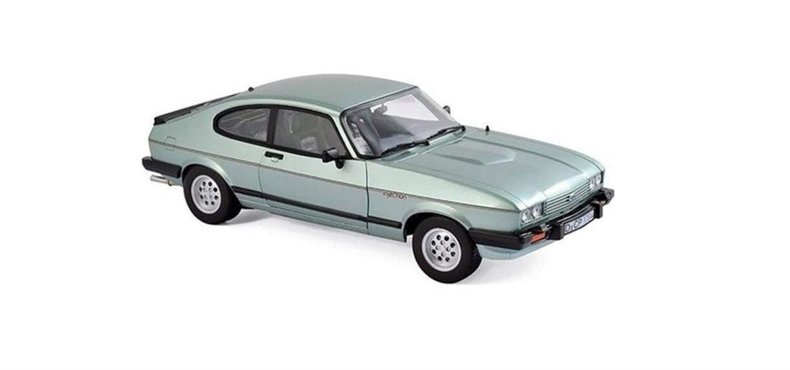 MCG 18084 1/18 Ölçek, 1968 Ford Capri MK I (Sealed Body), Açık Mavi, Sergilemeye Hazır Metal Araba Modeli
