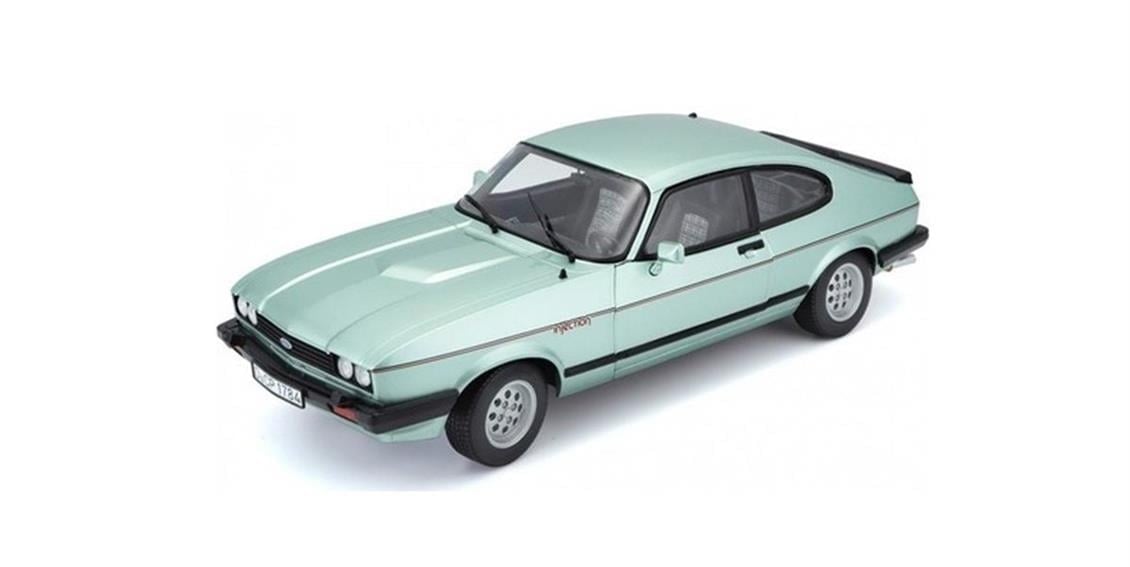 MCG 18084 1/18 Ölçek, 1968 Ford Capri MK I (Sealed Body), Açık Mavi, Sergilemeye Hazır Metal Araba Modeli