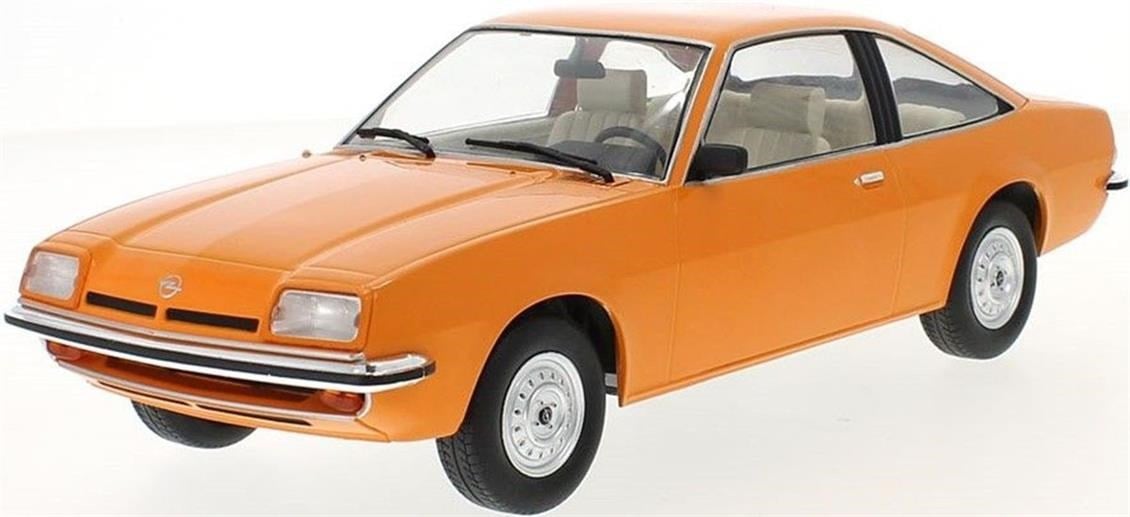 MCG 18105 1/18 Ölçek, 1975 Opel Manta B (Sealed Body), Orange, Sergilemeye Hazır Metal Araba Modeli