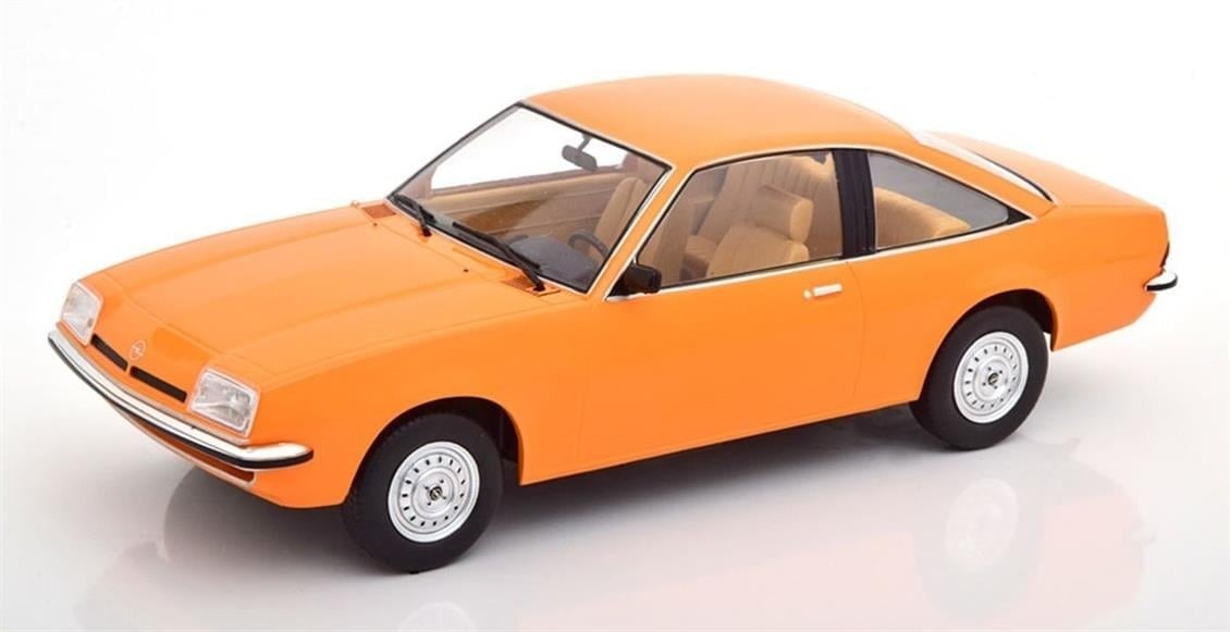 MCG 18105 1/18 Ölçek, 1975 Opel Manta B (Sealed Body), Orange, Sergilemeye Hazır Metal Araba Modeli