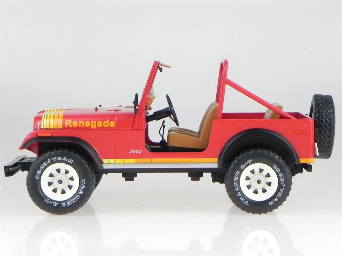 MCG 18111 1/18 Ölçek, Jeep CJ-7 Renegade (Sealed Body), Kırmızı, Sergilemeye Hazır Metal Cip Modeli