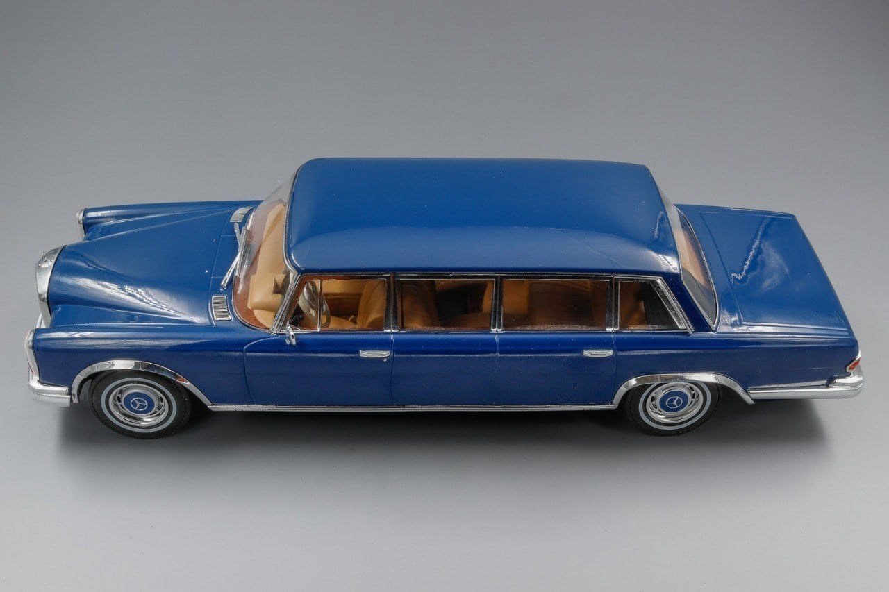 Mcg 18189 1/18 Ölçek, Mercedes Benz 600 LİMOUSİNE, Dark Blue, Sergilemeye Hazır Metal Araba Modeli