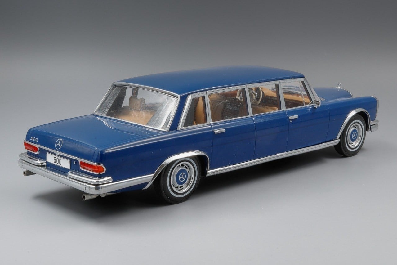 Mcg 18189 1/18 Ölçek, Mercedes Benz 600 LİMOUSİNE, Dark Blue, Sergilemeye Hazır Metal Araba Modeli