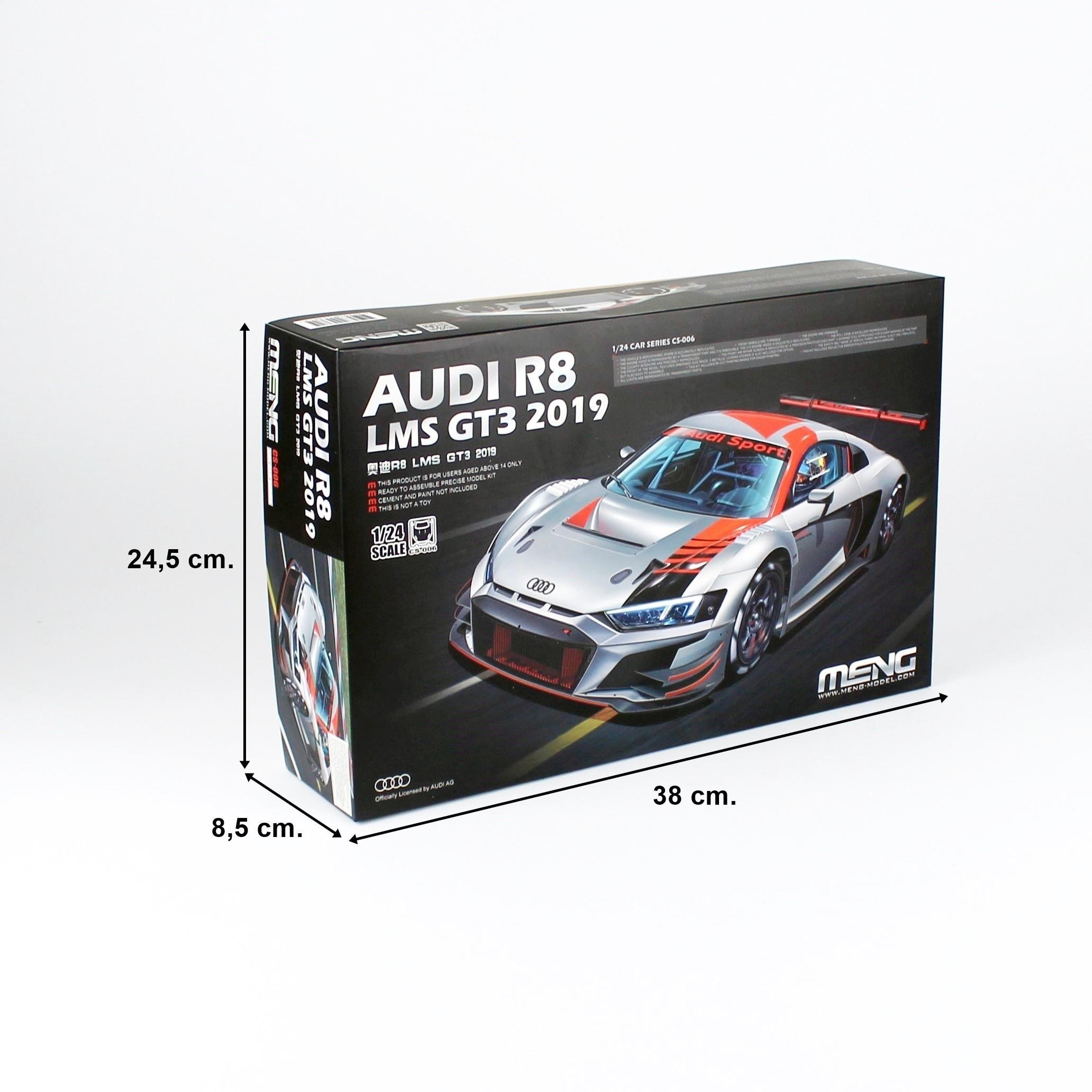 Meng CS-006 1/24 Ölçek, Audi R8 LMS GT3 2019, Plastik Model Kiti