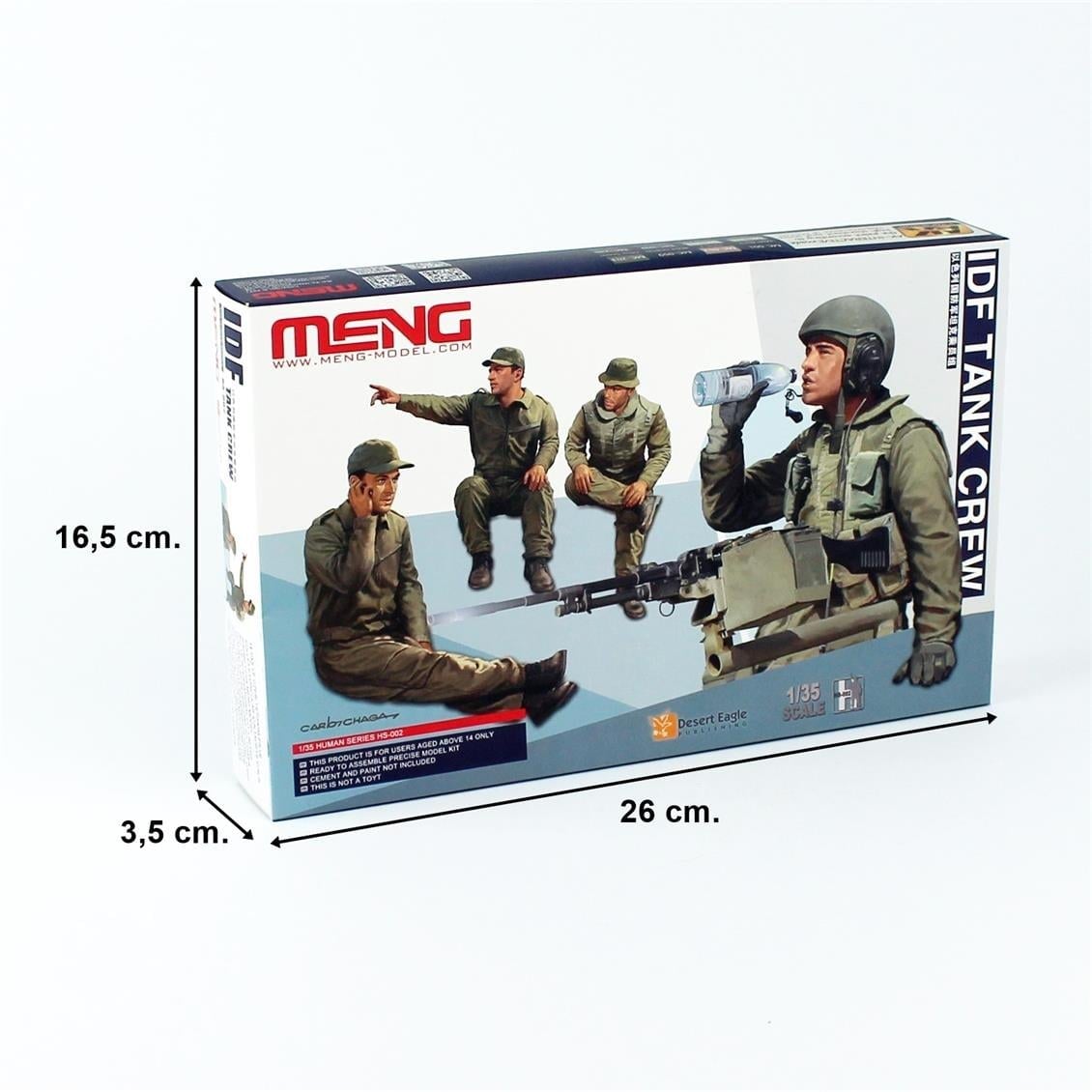 Meng HS-002 1/35 Ölçek, IDF Tank Mürettebatı, 4 Adet, Plastik Figür Model Kiti