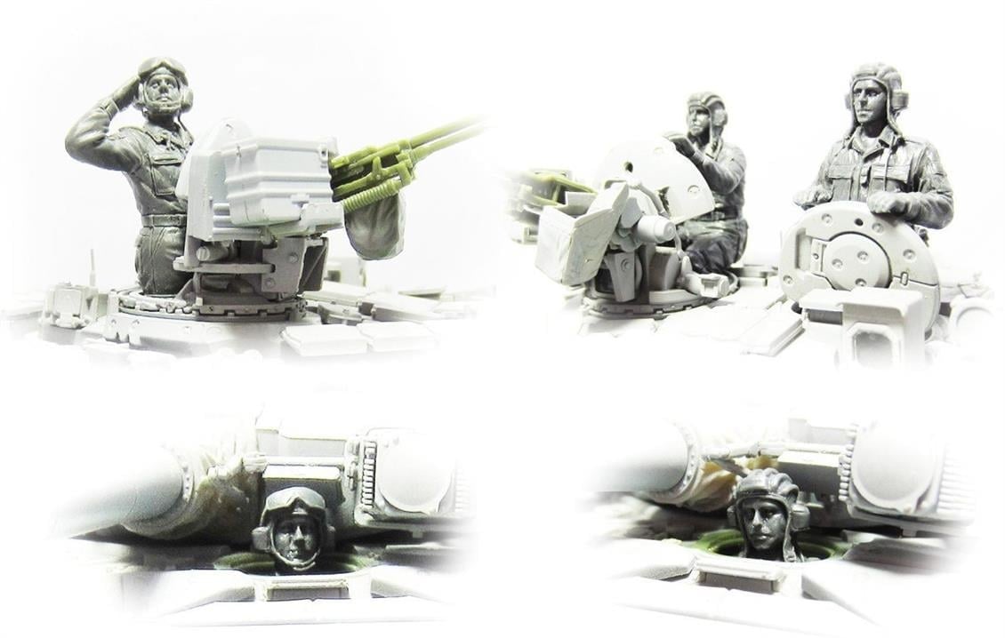 Meng HS-007 1/35 Ölçek, Rus Tank Mürettebatları, 4 Adet, Plastik Figür Model Kiti