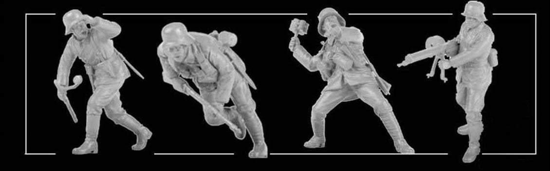 Meng HS-010 1/35 Ölçek, Alman İmparatorluk Askerleri, 4 Adet, Plastik Figür Model Kiti