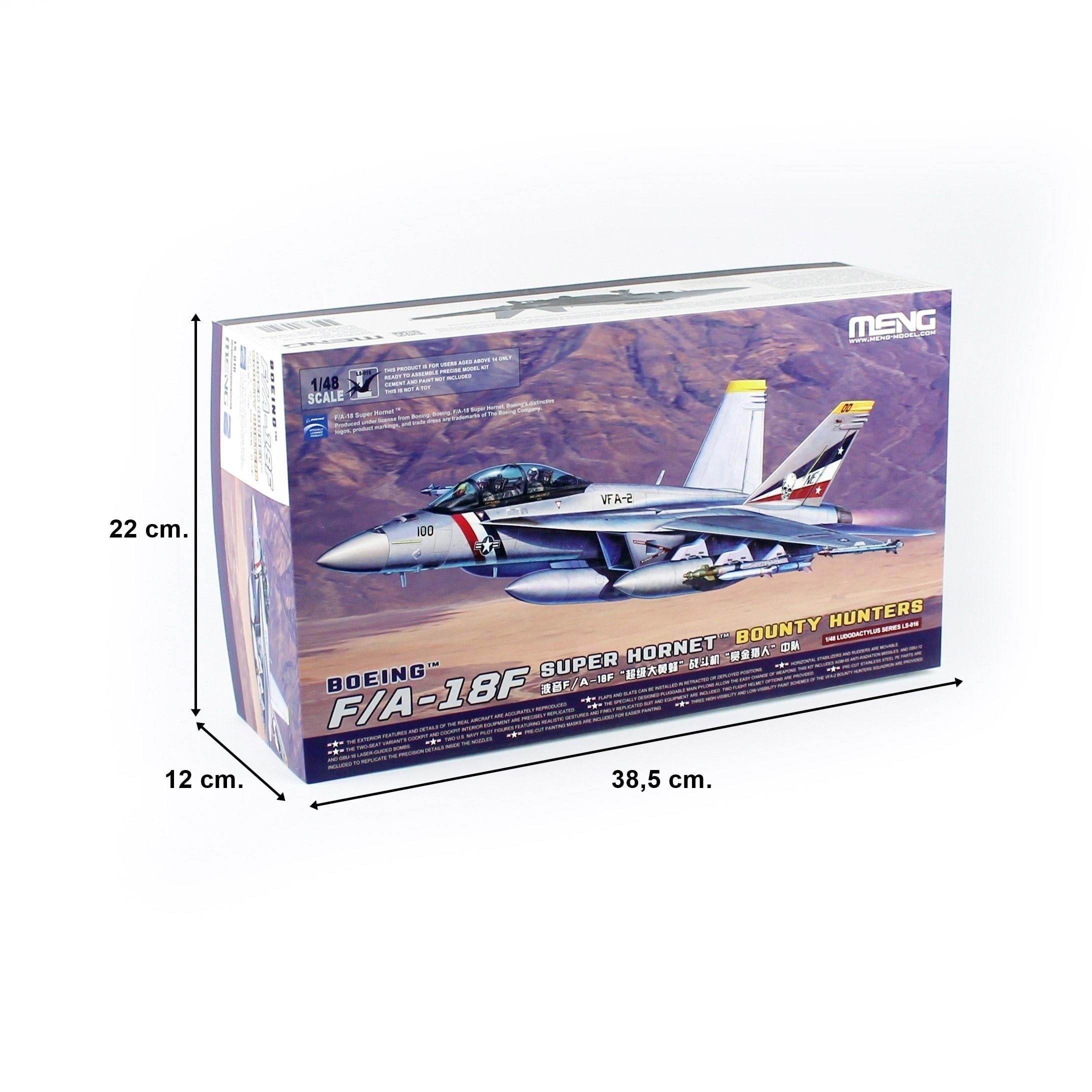 Meng LS-016 1/48 Ölçek, Boeing F/A-18F Super Hornet (Bounty Hunters) Savaş Uçağı, Plastik Model Kiti