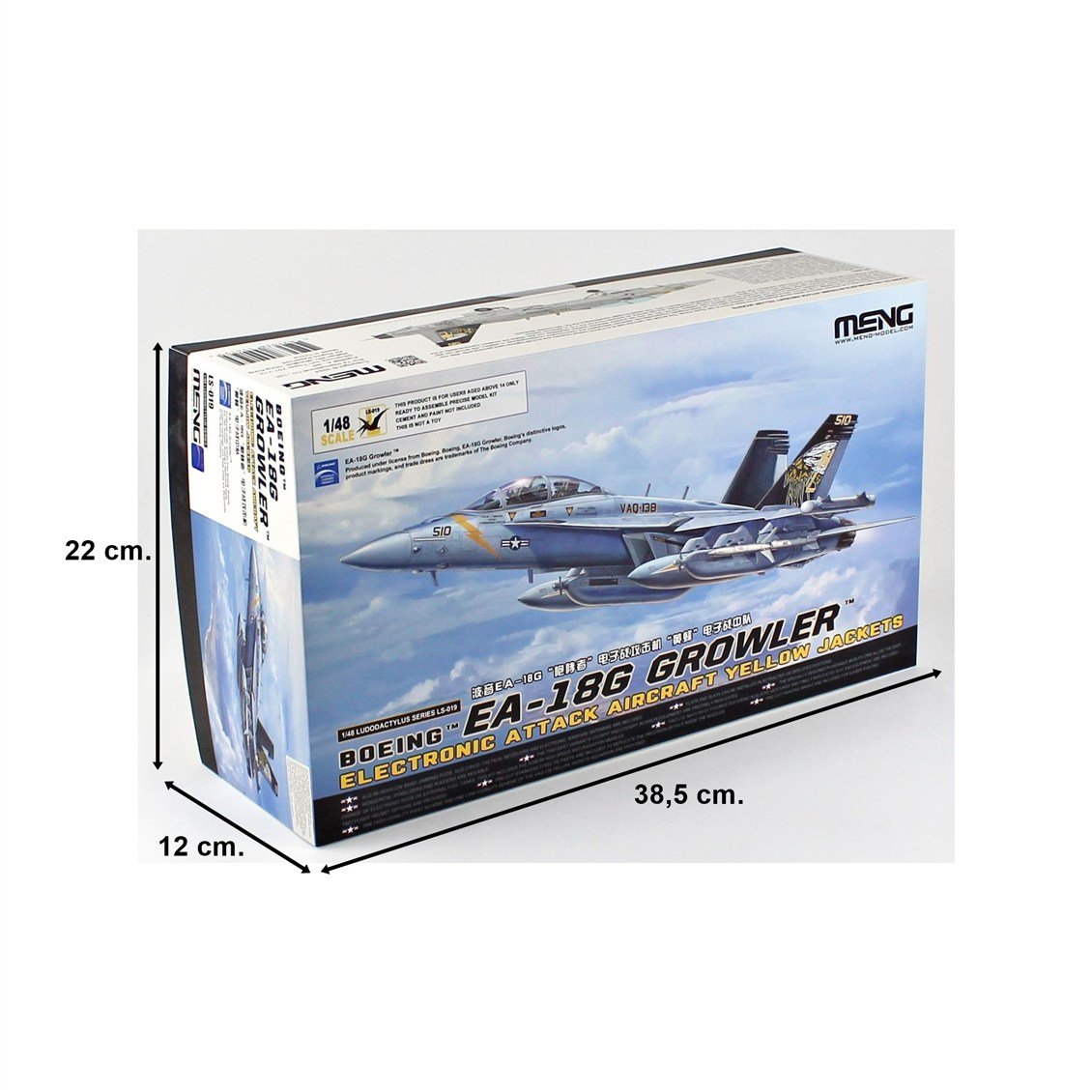 Meng LS-019 1/48 Ölçek, Boeing EA-18G Growler Electronic Attack Aircraft Yellow Jackets Savaş uçağı Plastik model Kiti
