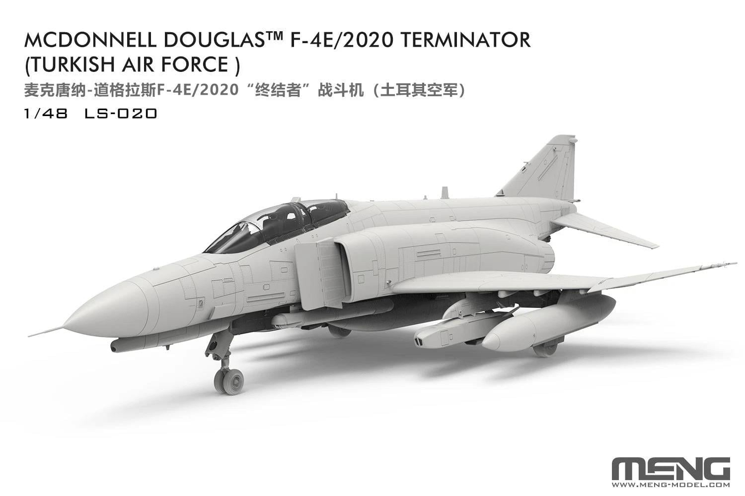 Meng LS-020 1/48 Ölçek, McDonnell Douglas F-4E/2020 Terminator (Turkish Air Force) Savaş Uçağı, Plastik Model Kiti