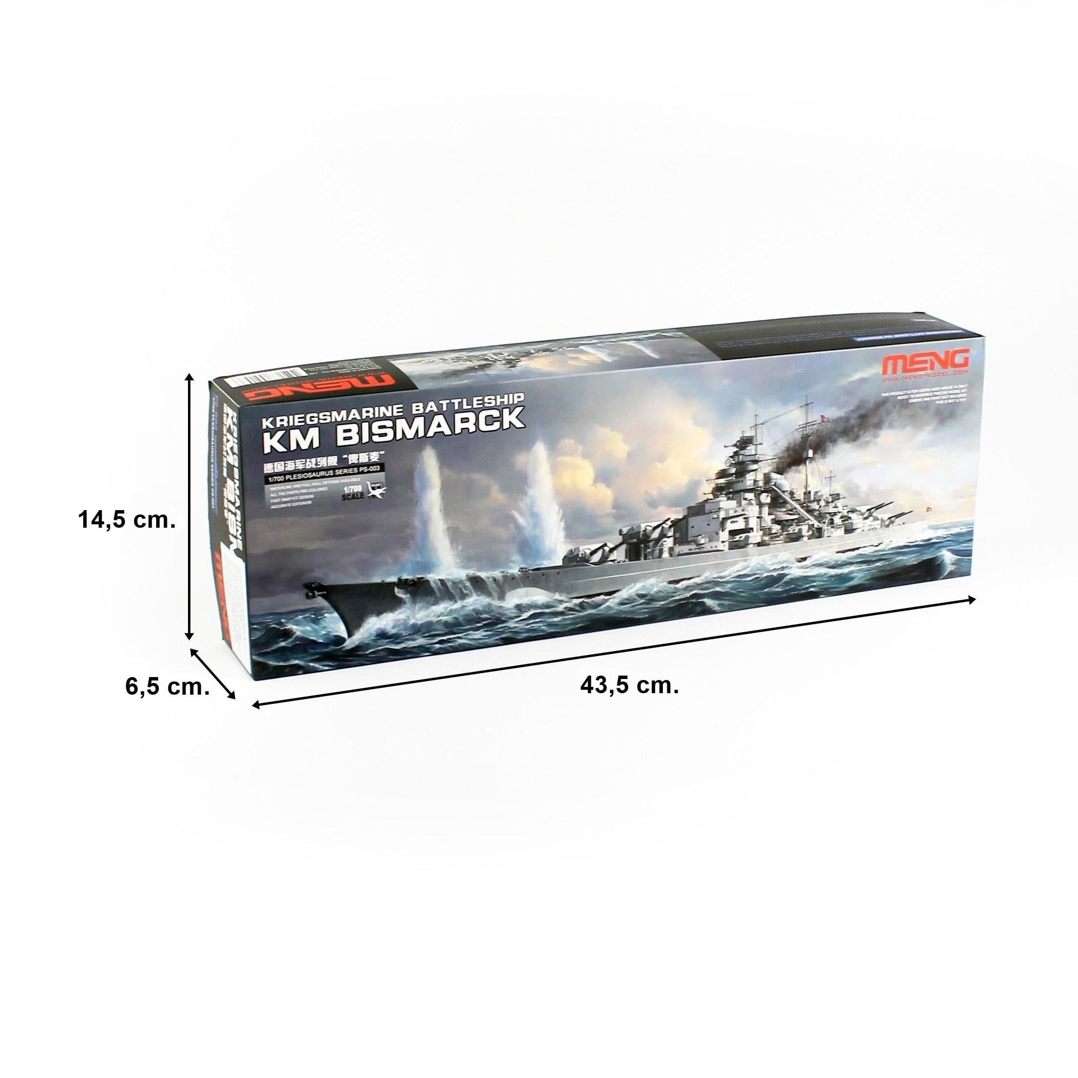 Meng PS-003 1/700 Ölçek, Alman KM Bismarck Savaş Gemisi, Plastik Model Kiti