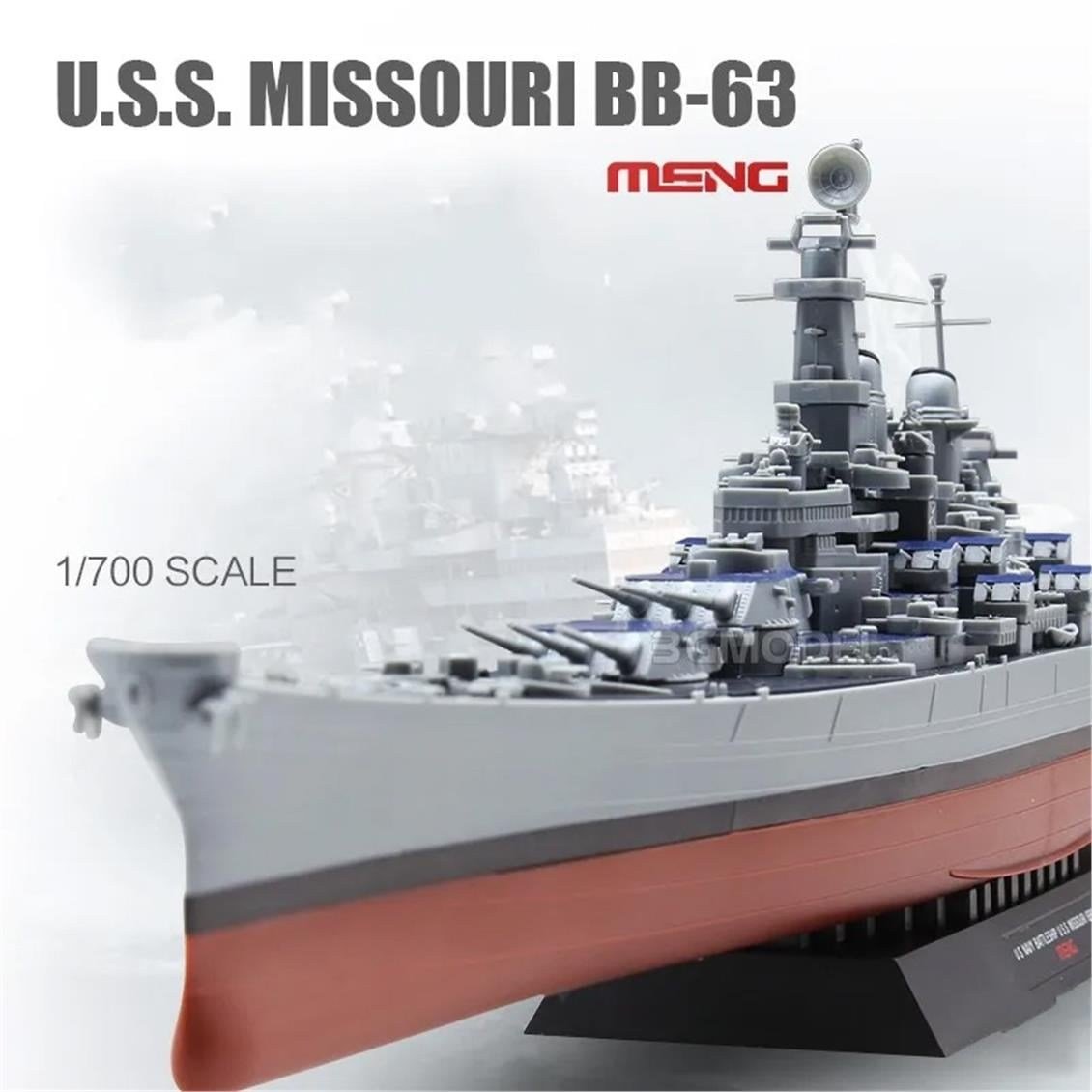 Meng PS-004 1/700 Ölçek, Amerikan U.S.S. Missouri (BB-63) Savaş Gemisi, Plastik Model Kiti