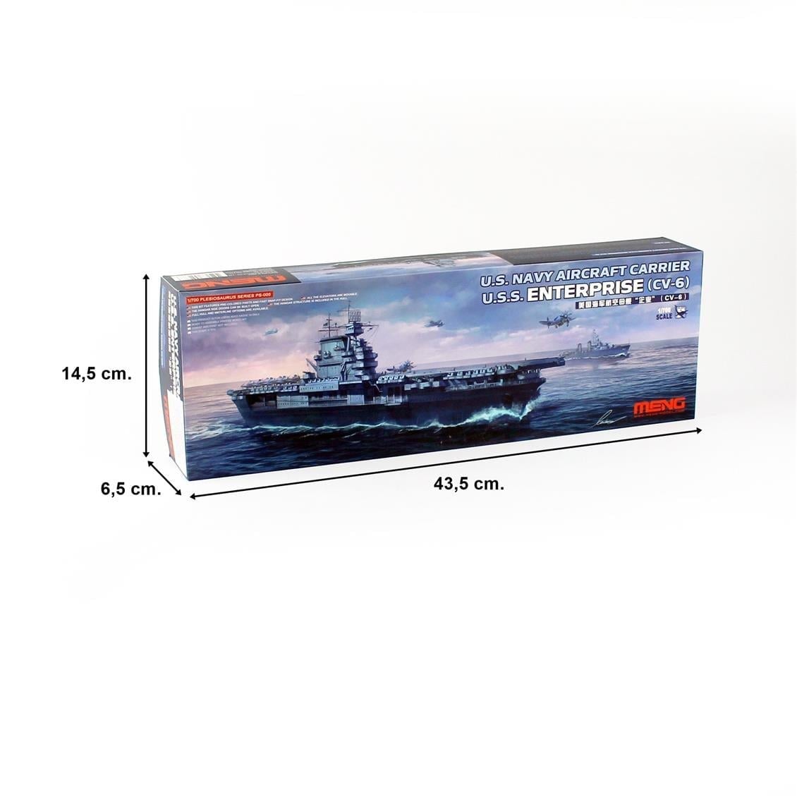 Meng PS-005 1/700 Ölçek, Amerikan U.S.S. Enterprise (CV-6) Uçak Gemisi, Plastik Model Kiti