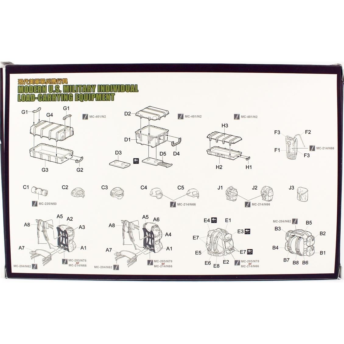 Meng SPS-015 1/35 Ölçek, U.S. Modern, Asker Yük Taşıma Ekipmanları, Plastik Model Kiti
